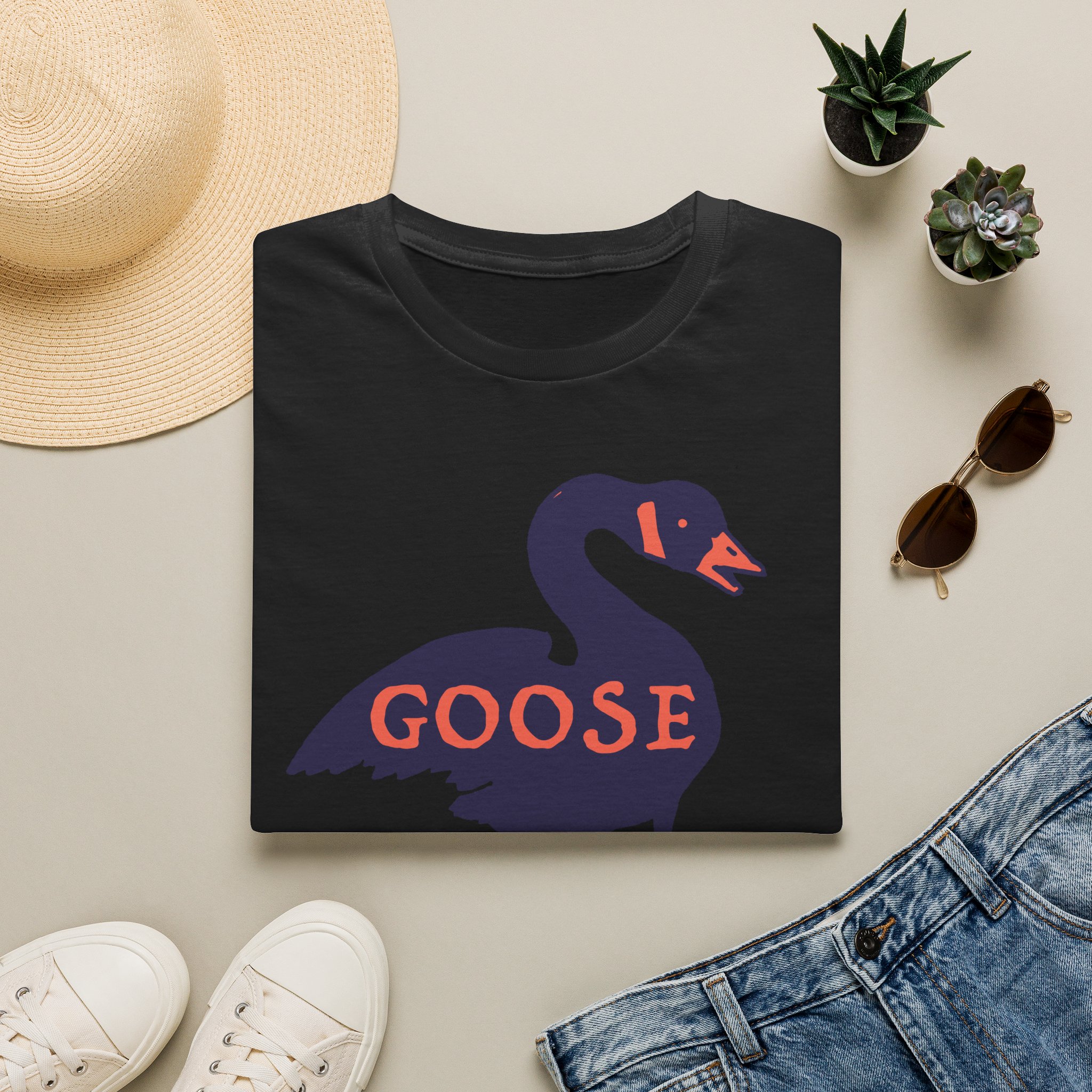 Goose Violet Orange Lot Shirt Unisex Softstyle - Image 5