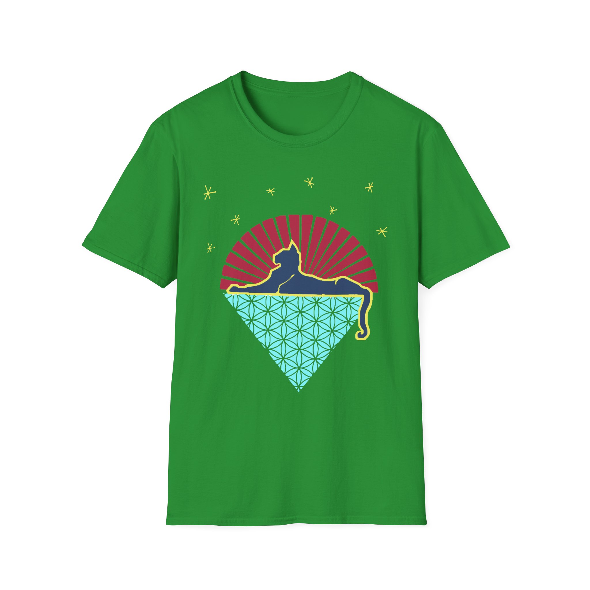 Grateful Dead Cat Under Stars Lot Shirt Unisex Softstyle T-Shirt - Image 21