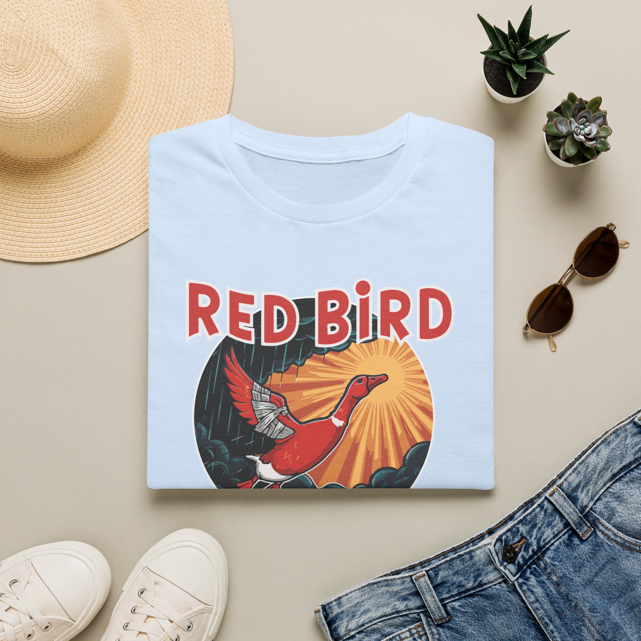 Goose Red Bird Lot Shirt Unisex Softstyle - Image 29