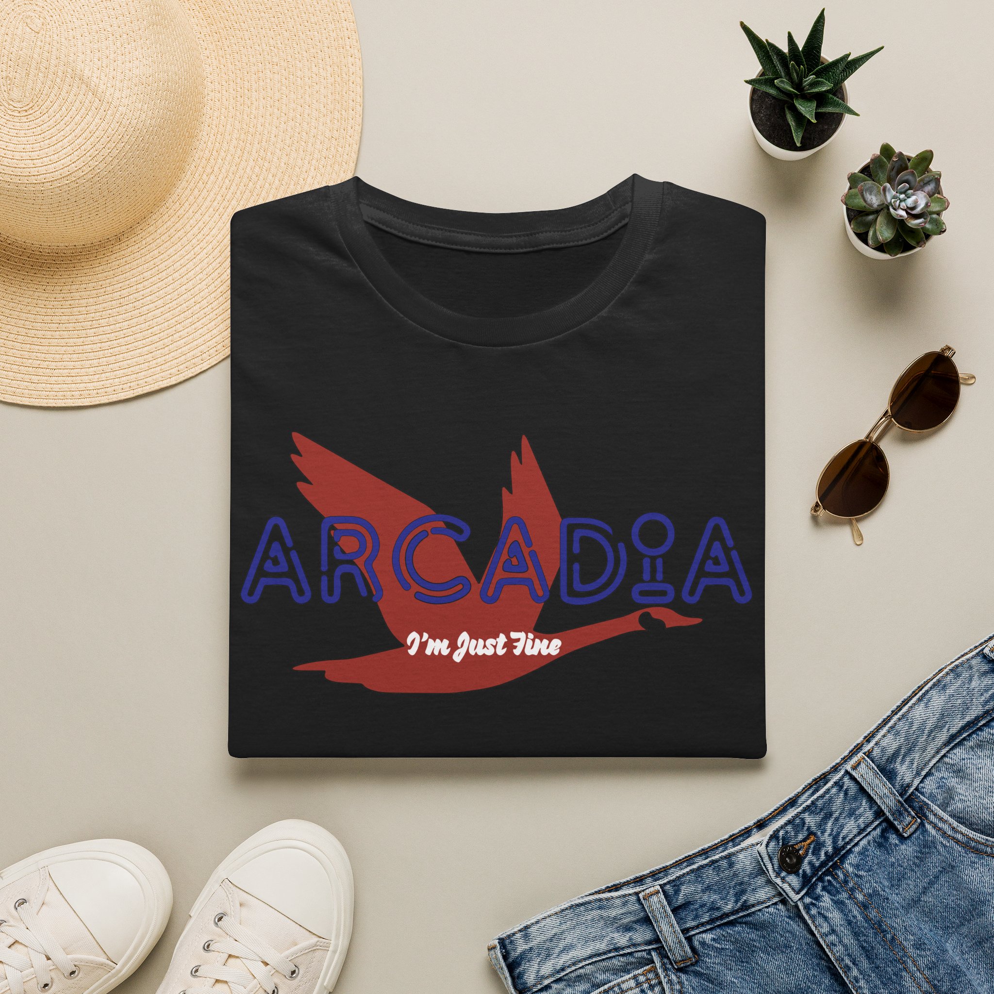 Goose Arcadia I'm Just Fine Lot Shirt Unisex Softstyle - Image 5