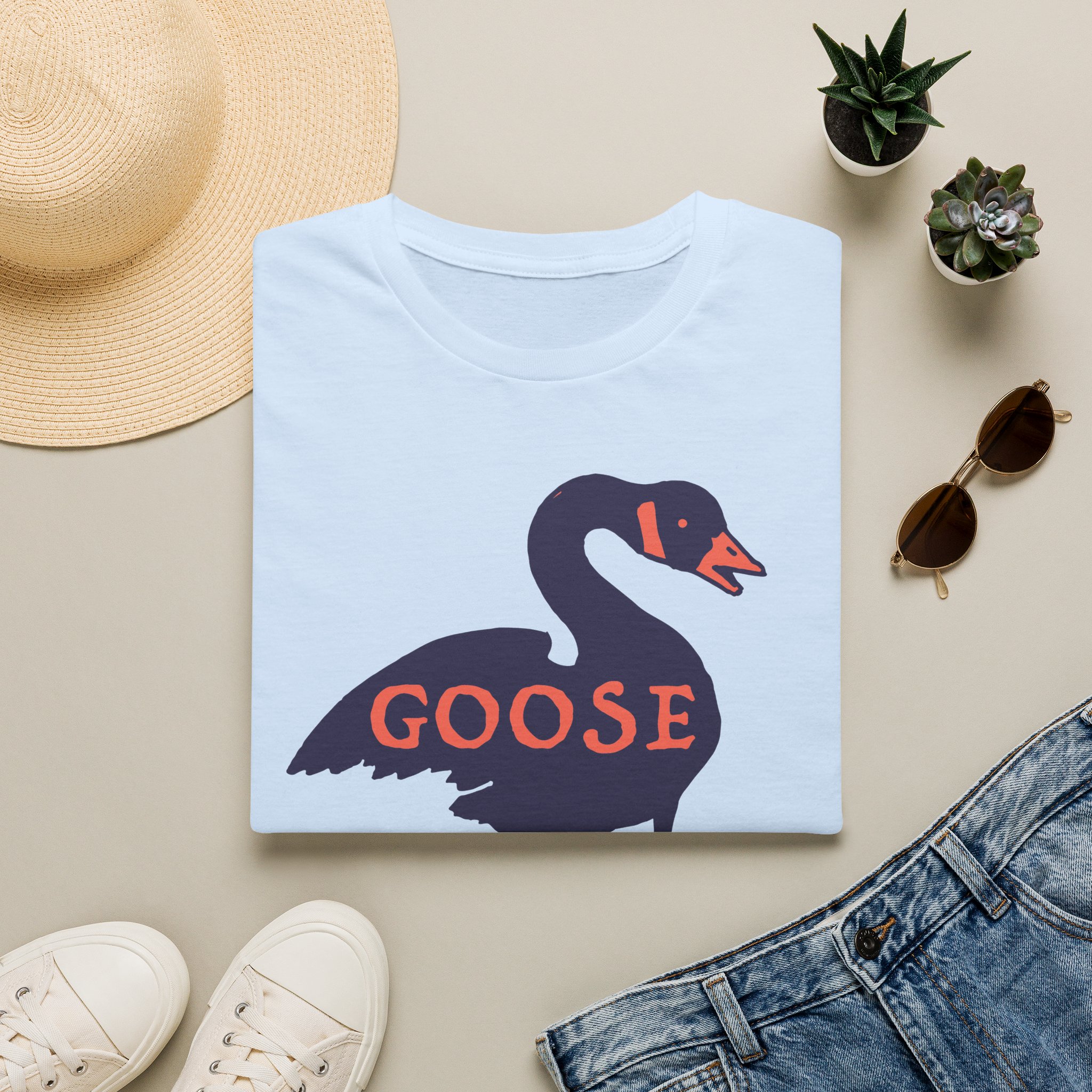 Goose Violet Orange Lot Shirt Unisex Softstyle - Image 33