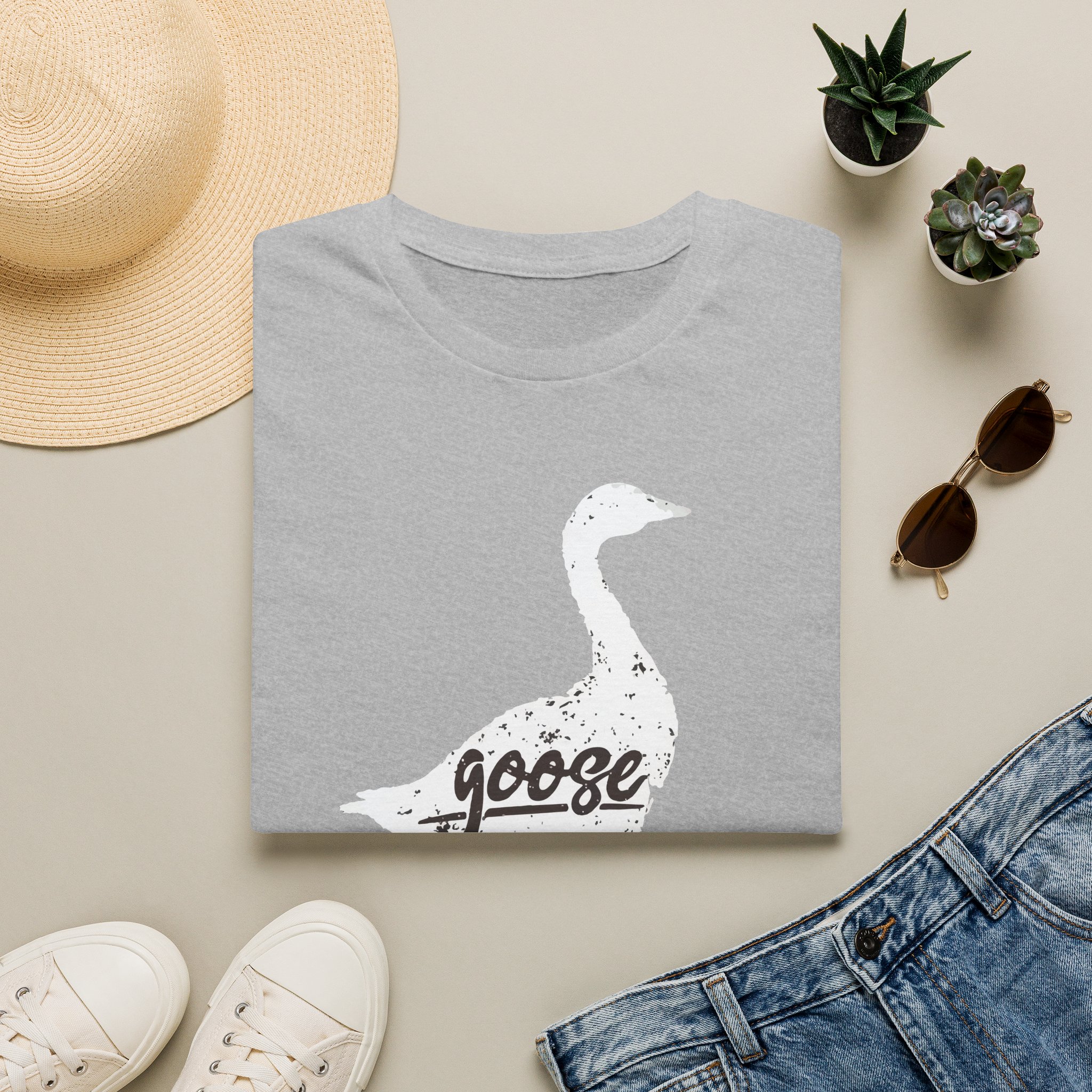 Goose White Goose Lot Shirt Unisex Softstyle - Image 5