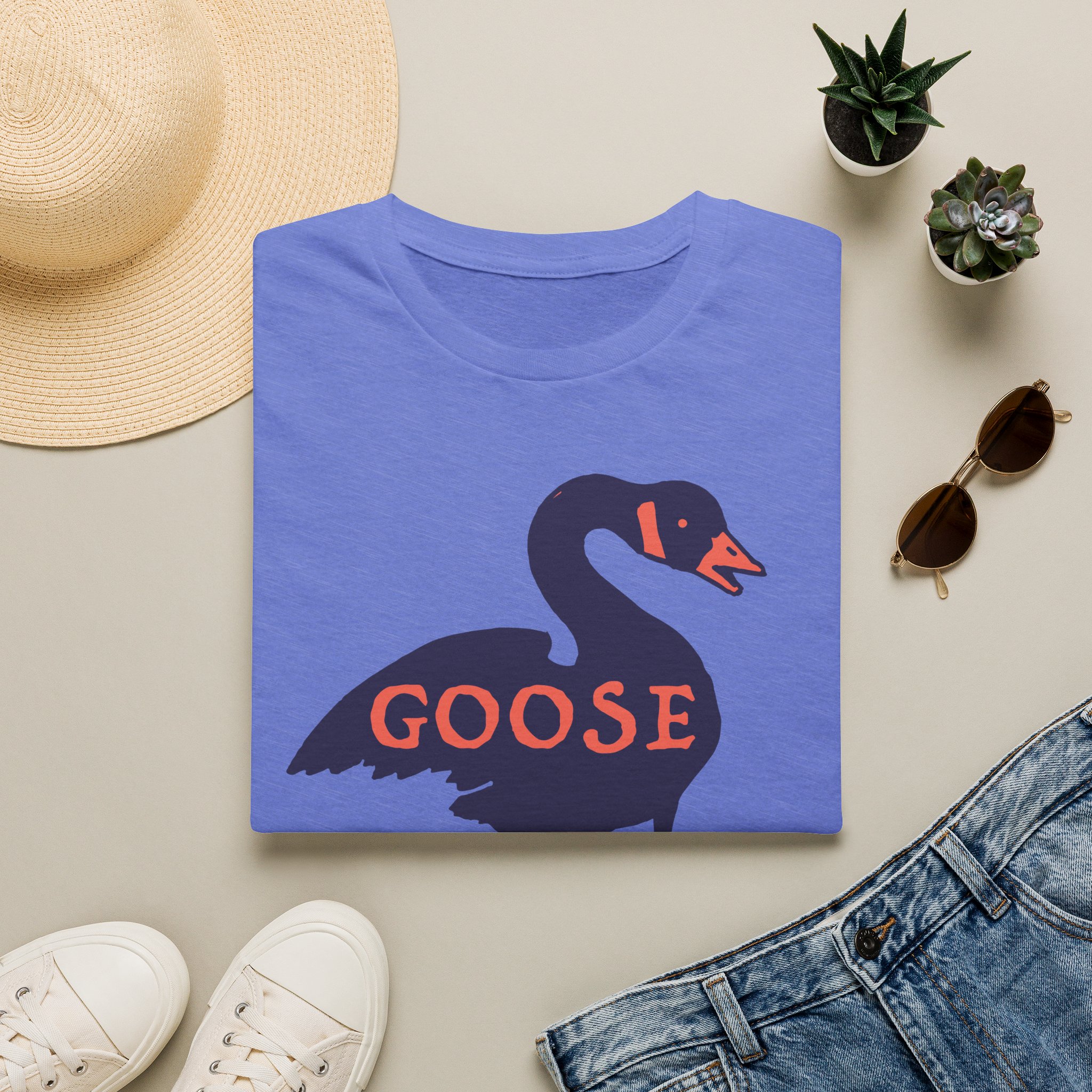 Goose Violet Orange Lot Shirt Unisex Softstyle - Image 37