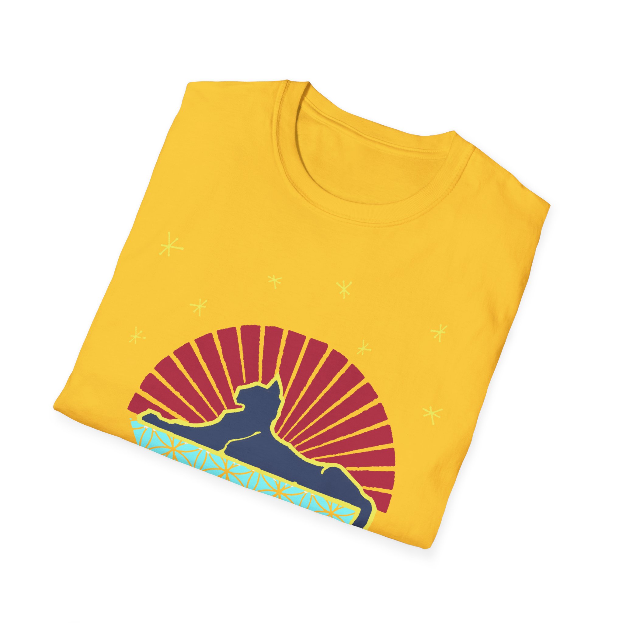 Grateful Dead Cat Under Stars Lot Shirt Unisex Softstyle T-Shirt - Image 16