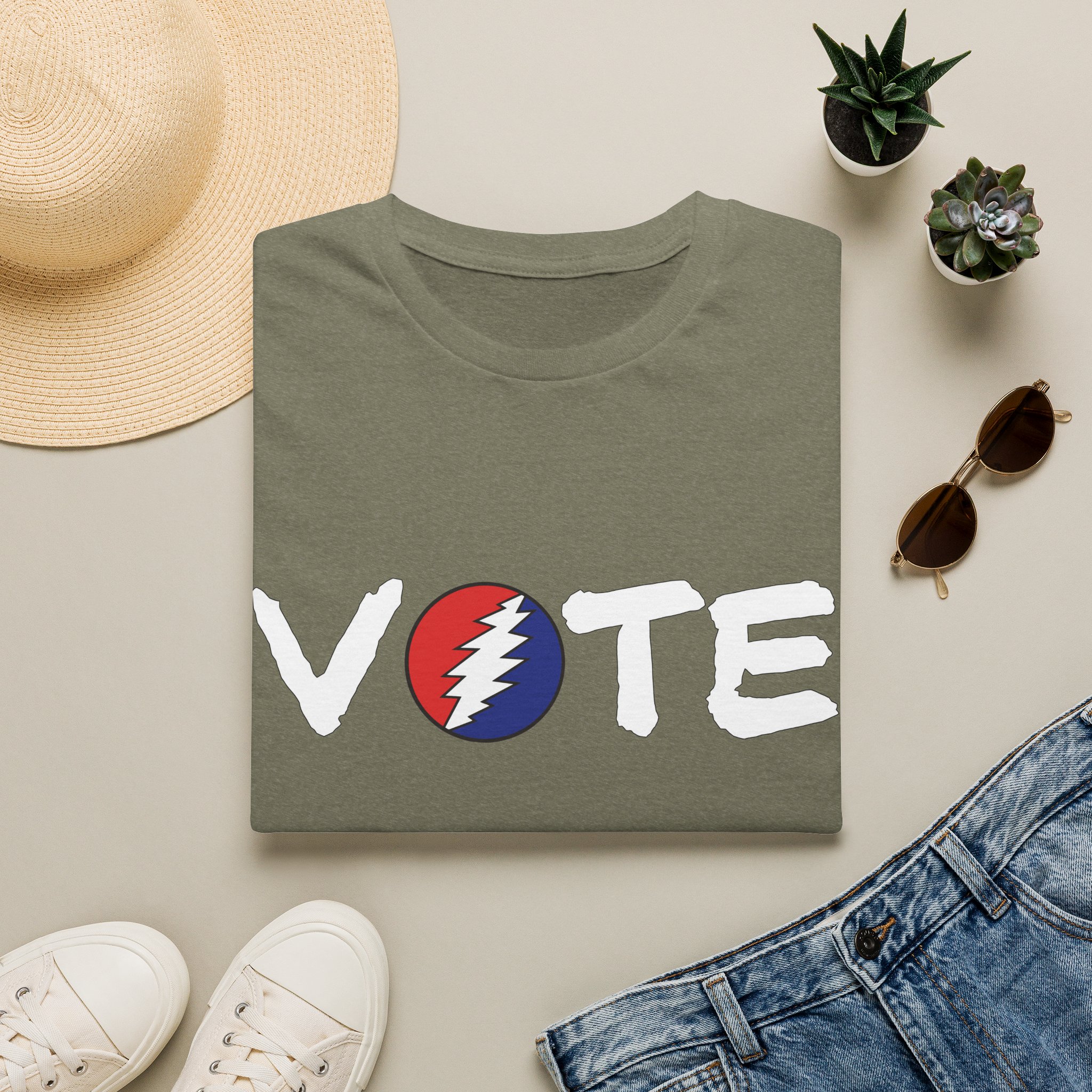 Grateful Dead Vote Lot Shirt White Unisex Softstyle - Image 17