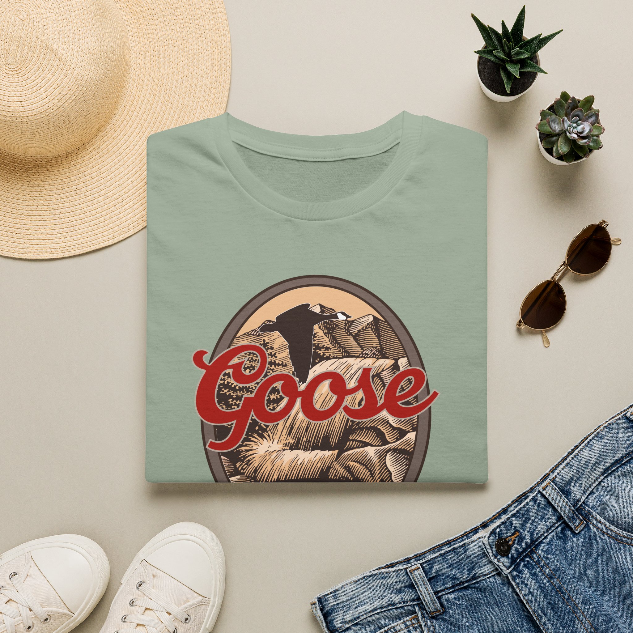 Goose Waterfall Banner Lot Shirt Unisex Softstyle - Image 25