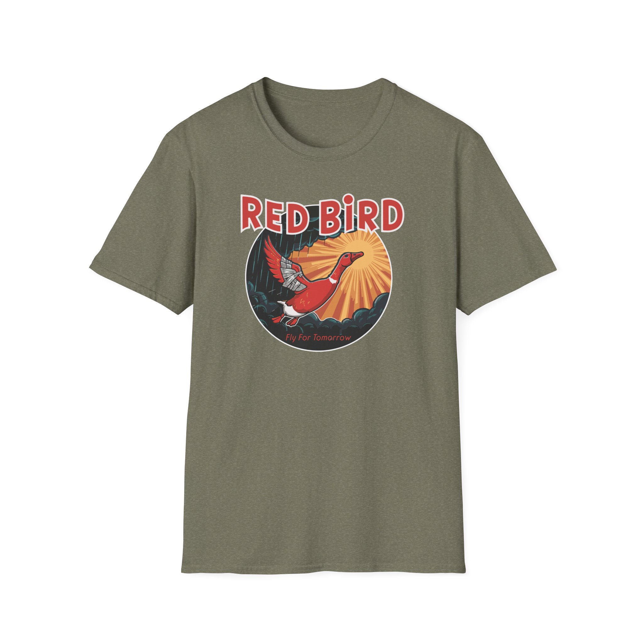 Goose Red Bird Lot Shirt Unisex Softstyle - Image 19