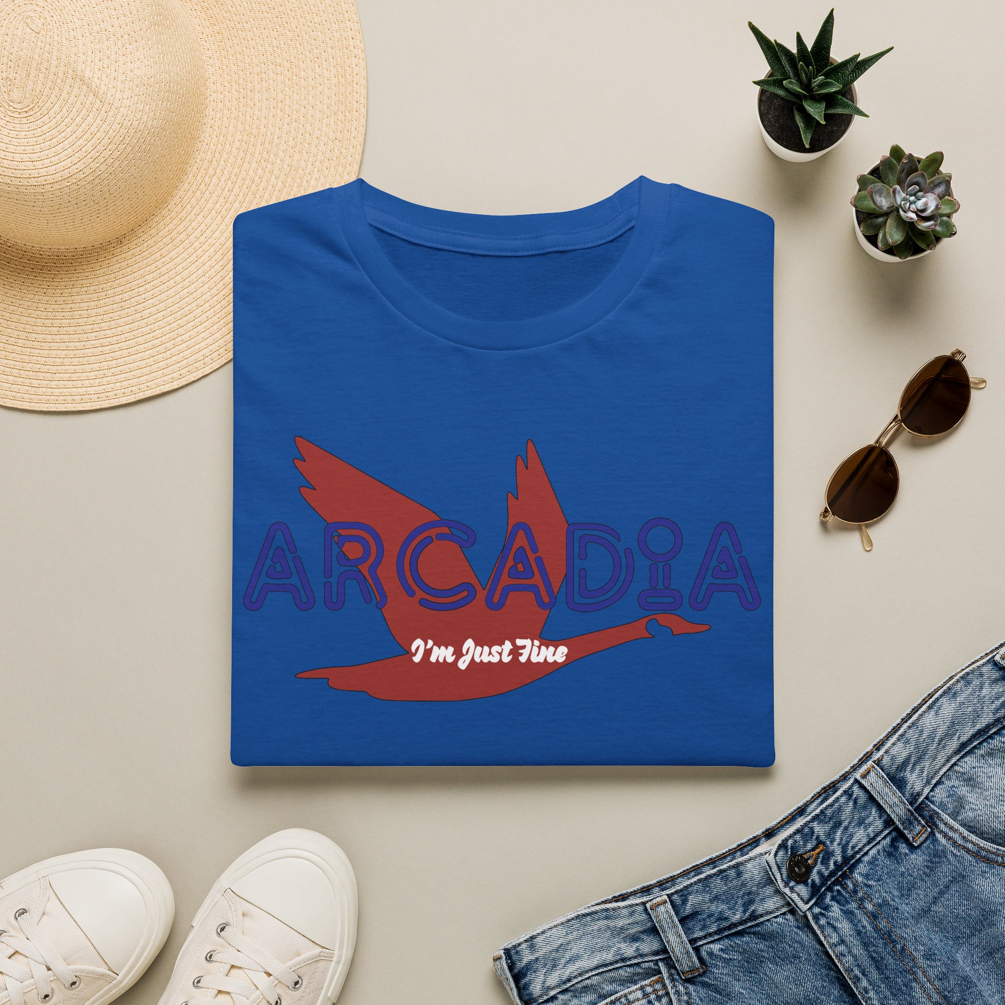 Goose Arcadia I'm Just Fine Lot Shirt Unisex Softstyle - Image 33