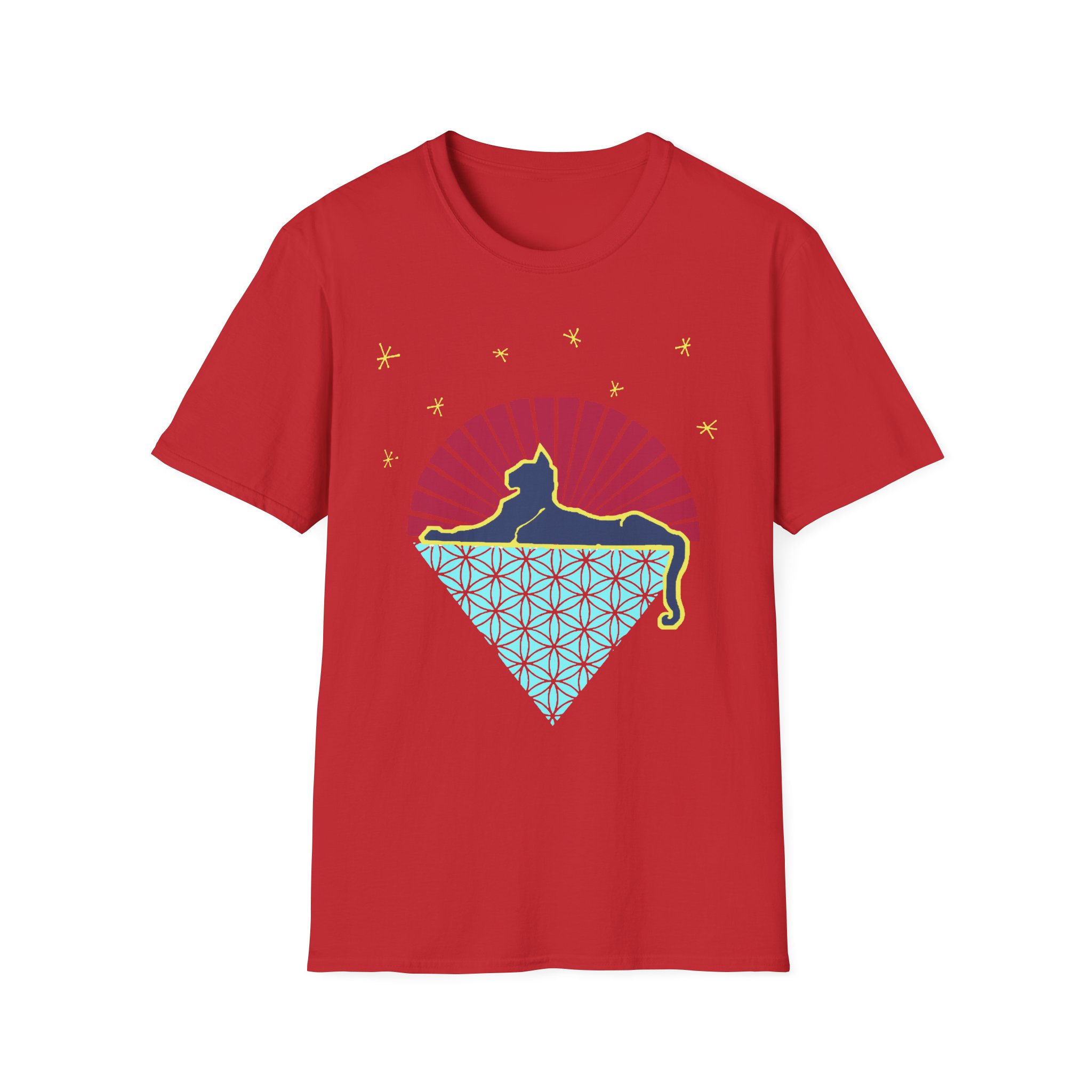 Grateful Dead Cat Under Stars Lot Shirt Unisex Softstyle T-Shirt - Image 37
