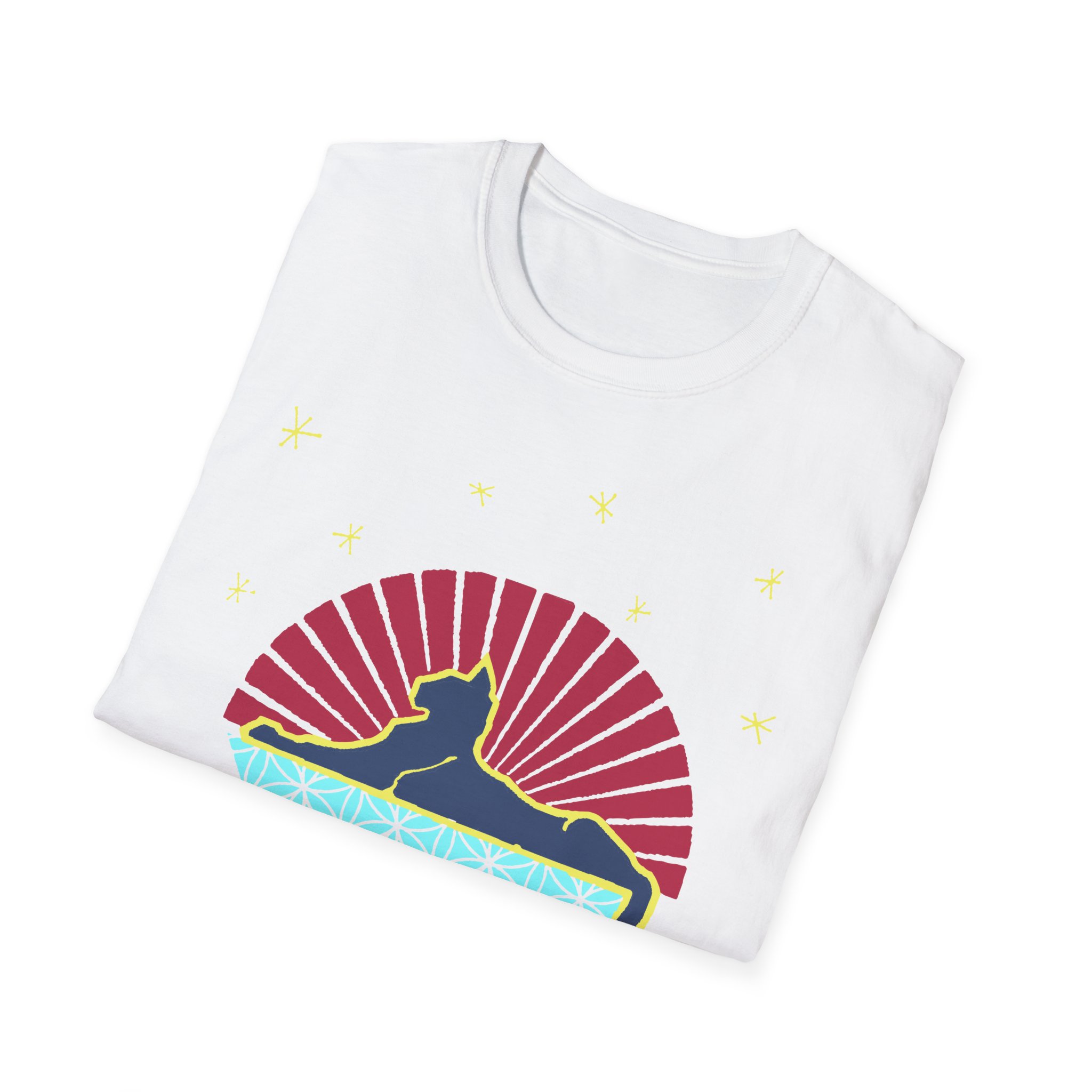 Grateful Dead Cat Under Stars Lot Shirt Unisex Softstyle T-Shirt - Image 4