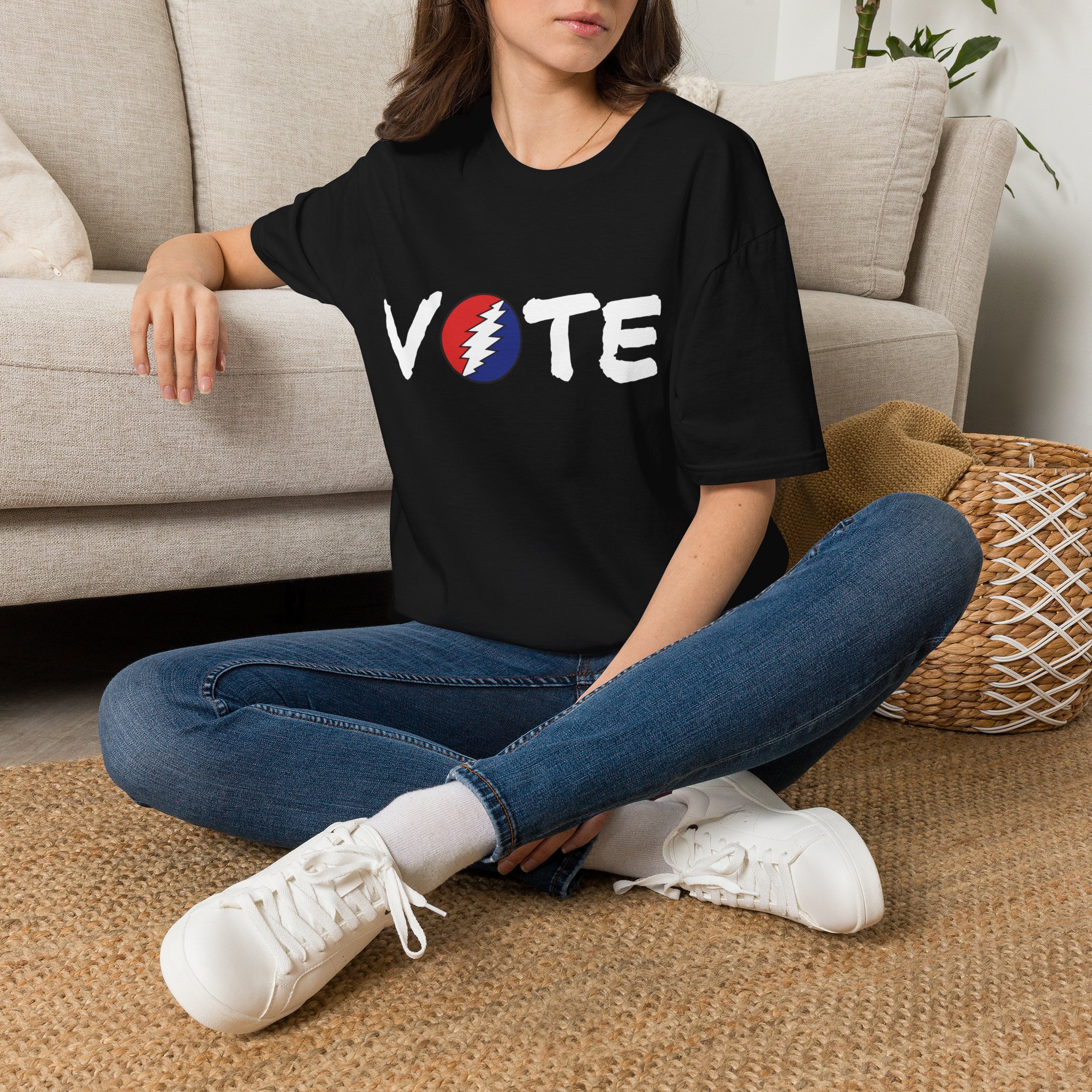 Grateful Dead Vote Lot Shirt White Unisex Softstyle - Image 6