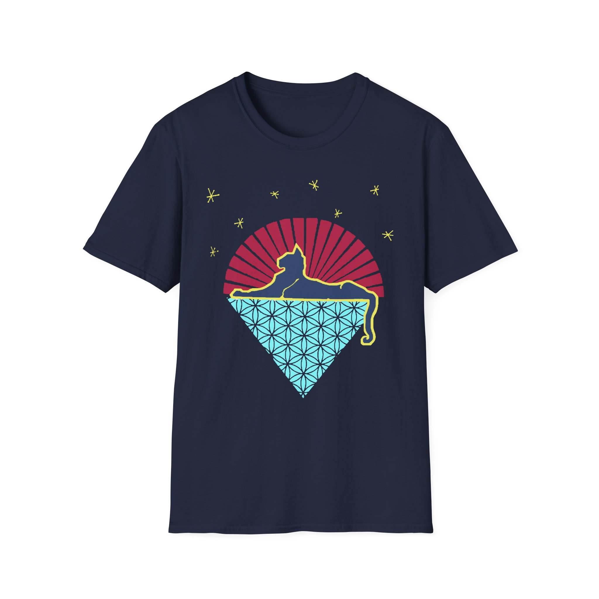 Grateful Dead Cat Under Stars Lot Shirt Unisex Softstyle T-Shirt - Image 33