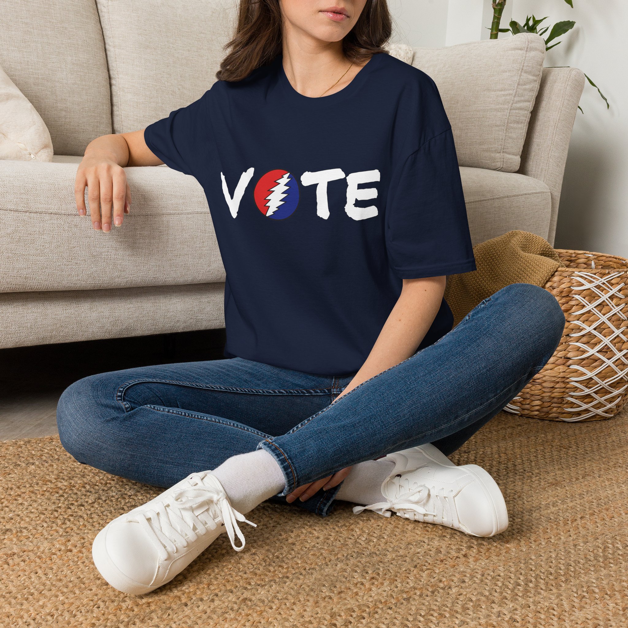 Grateful Dead Vote Lot Shirt White Unisex Softstyle - Image 54