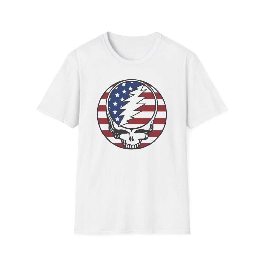 Grateful Dead Stealie Stars and Bars Lot Shirt Unisex Softstyle T-Shirt