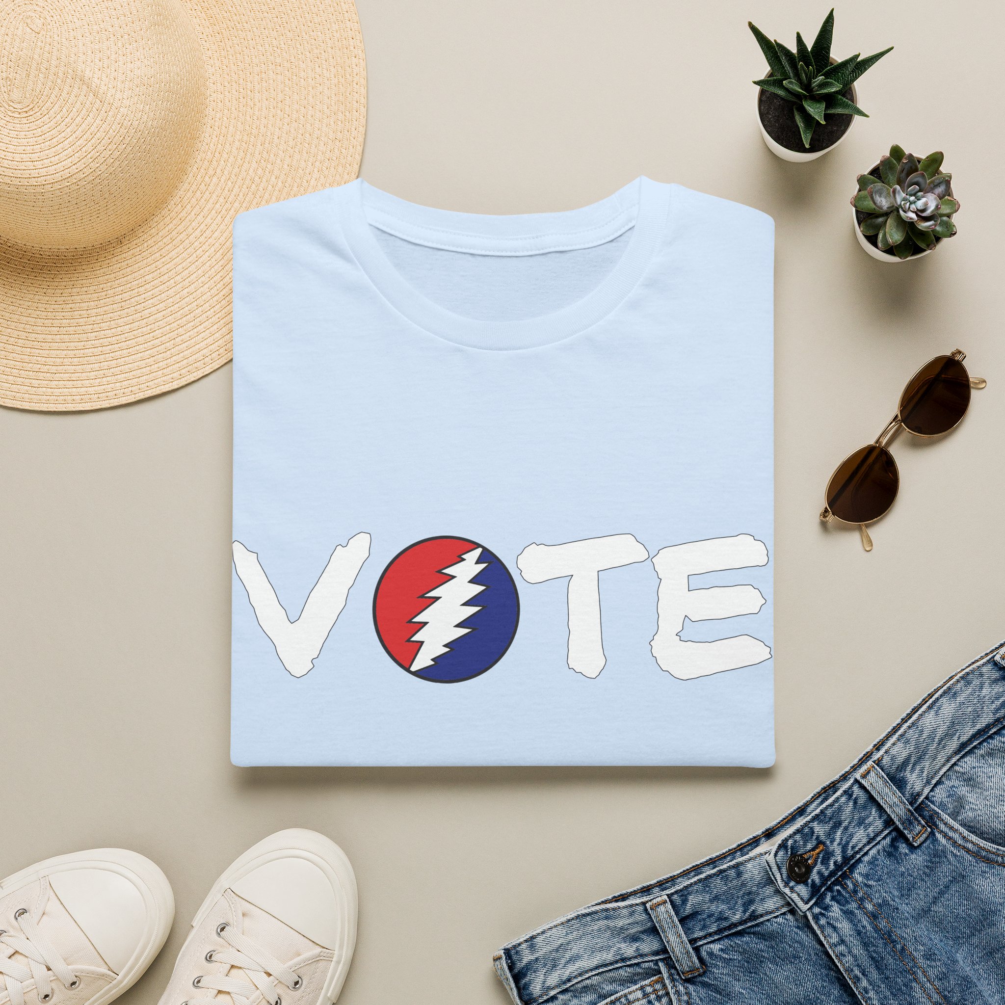 Grateful Dead Vote Lot Shirt White Unisex Softstyle - Image 41