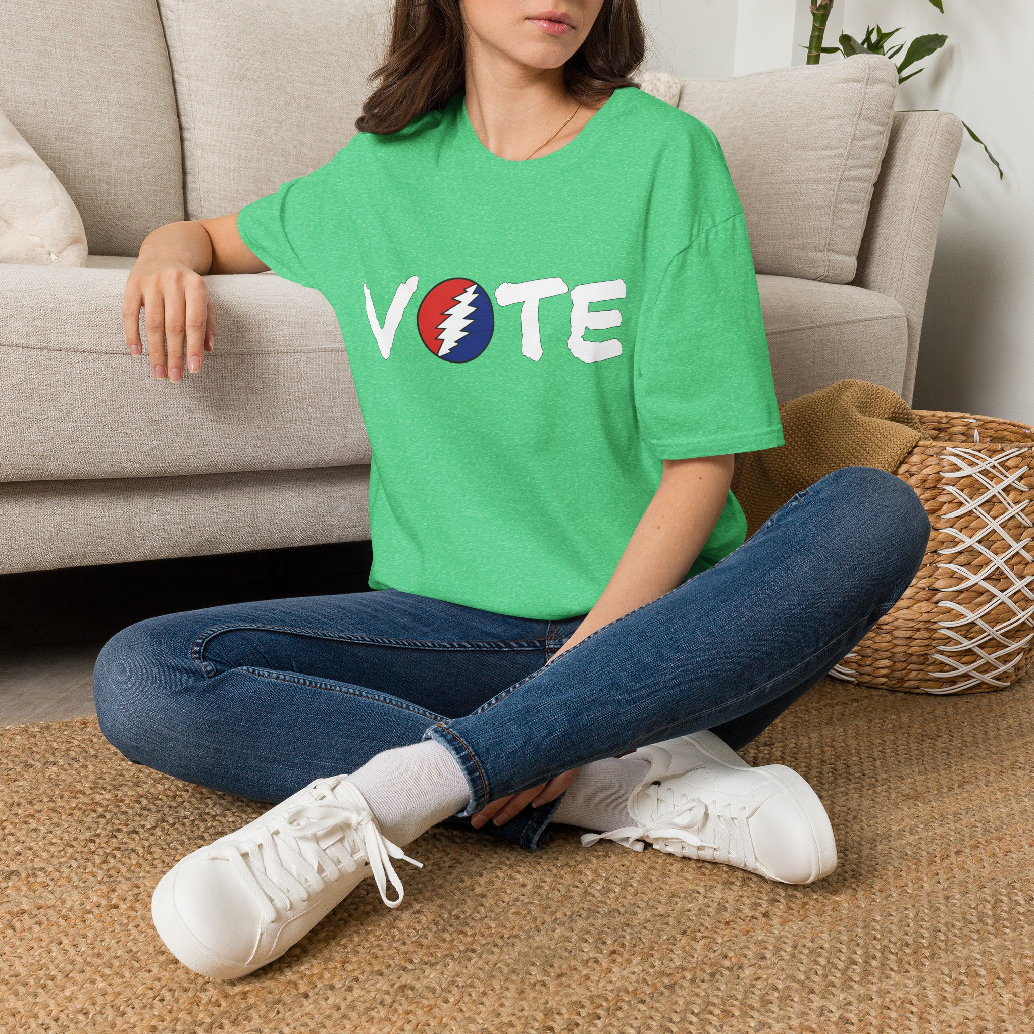 Grateful Dead Vote Lot Shirt White Unisex Softstyle - Image 34