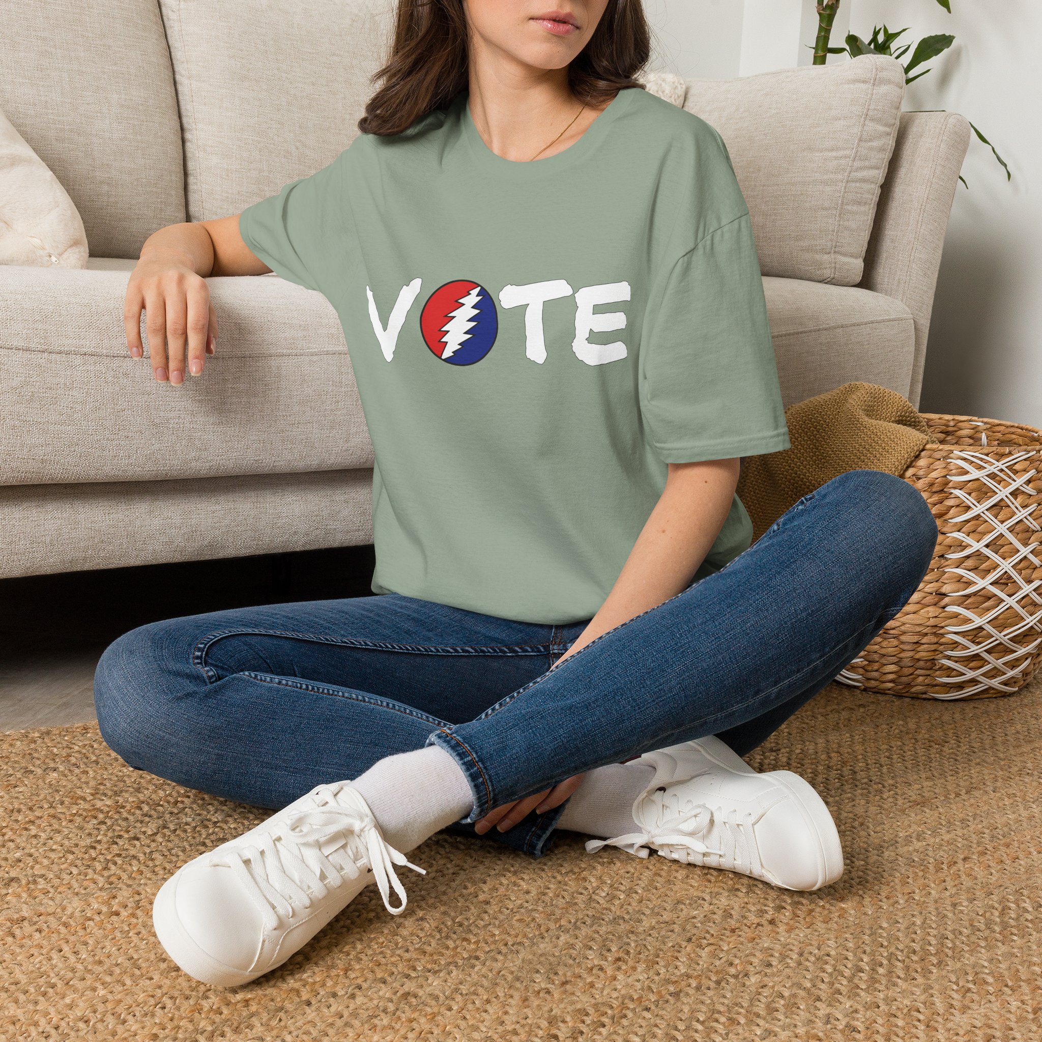 Grateful Dead Vote Lot Shirt White Unisex Softstyle - Image 26