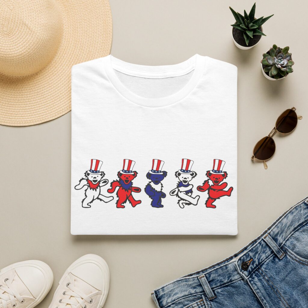 Grateful Dead Patriotic Dancing Bears Lot Shirt (Unisex, Softstyle)