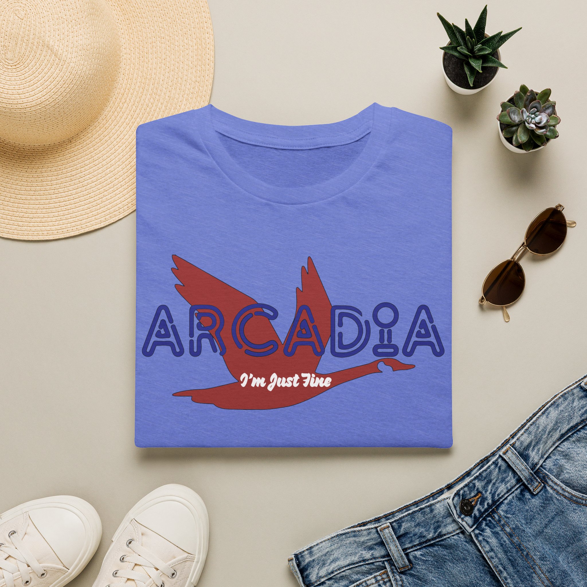 Goose Arcadia I'm Just Fine Lot Shirt Unisex Softstyle - Image 25