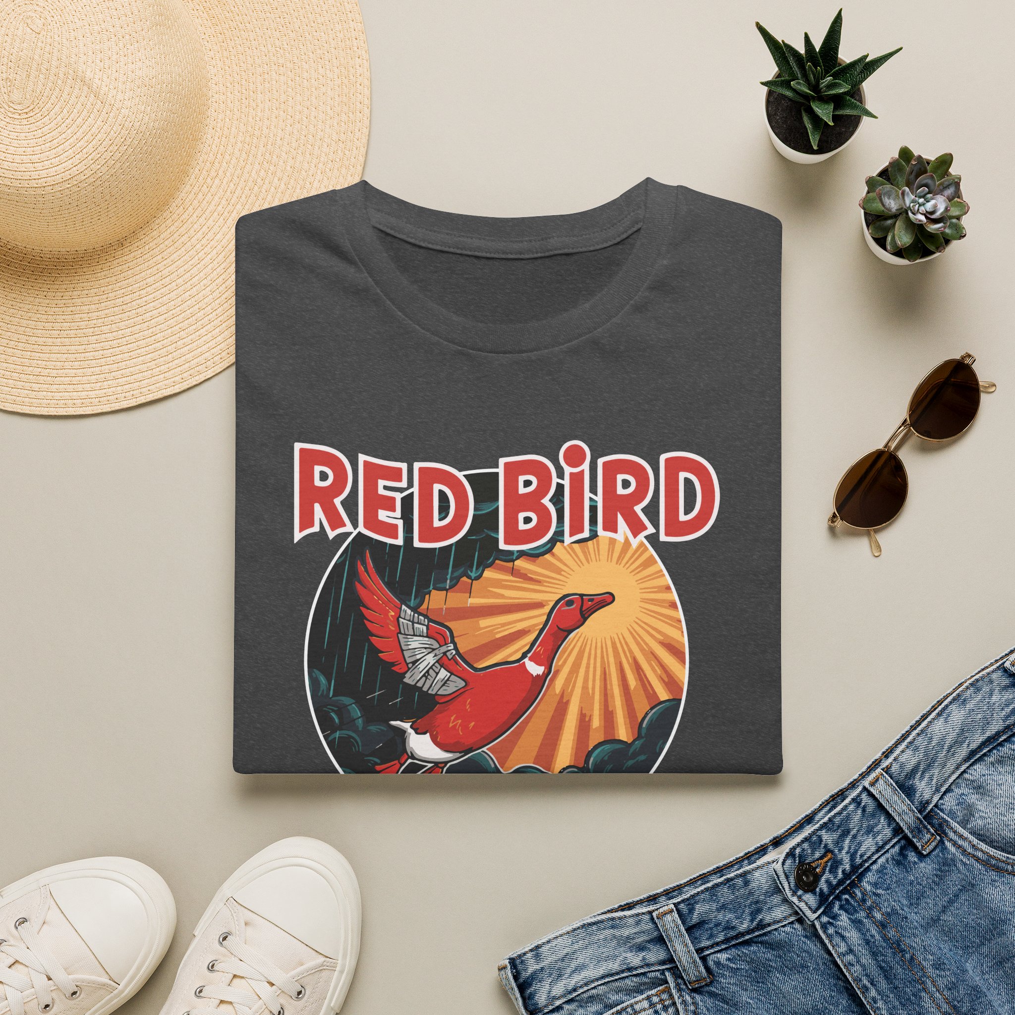 Goose Red Bird Lot Shirt Unisex Softstyle - Image 25