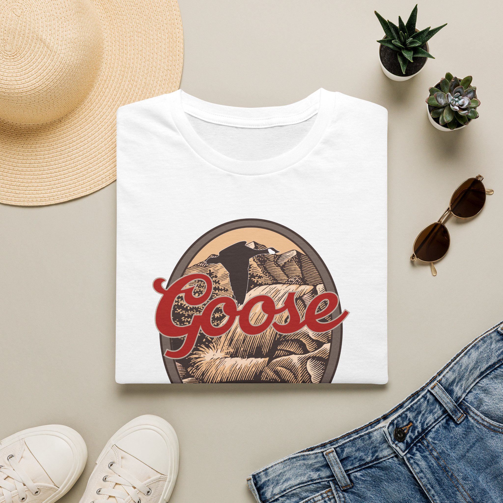 Goose Waterfall Banner Lot Shirt Unisex Softstyle
