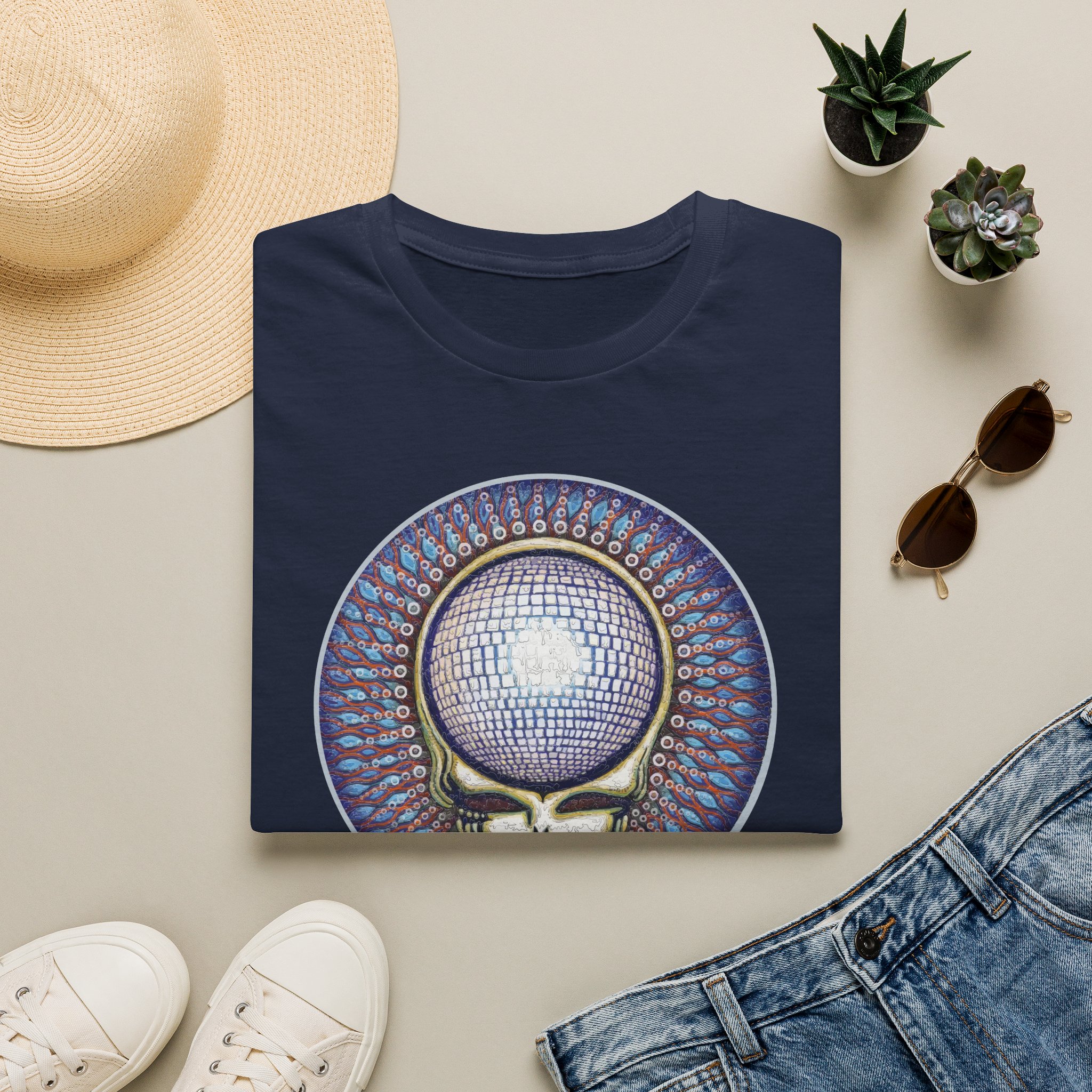 Grateful Dead Disco Ball Steal Your Face Lot Shirt Unisex Softstyle - Image 33