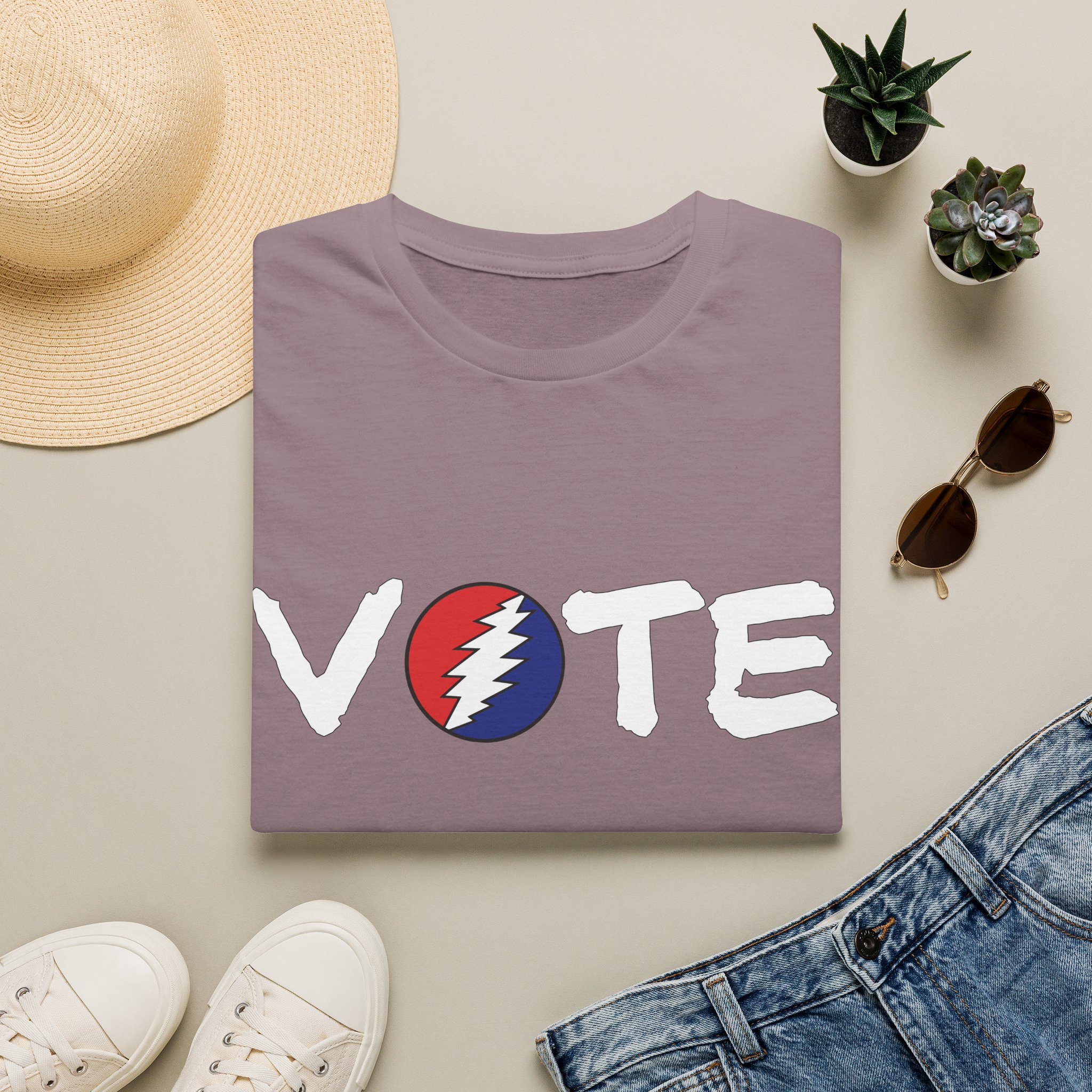 Grateful Dead Vote Lot Shirt White Unisex Softstyle - Image 57