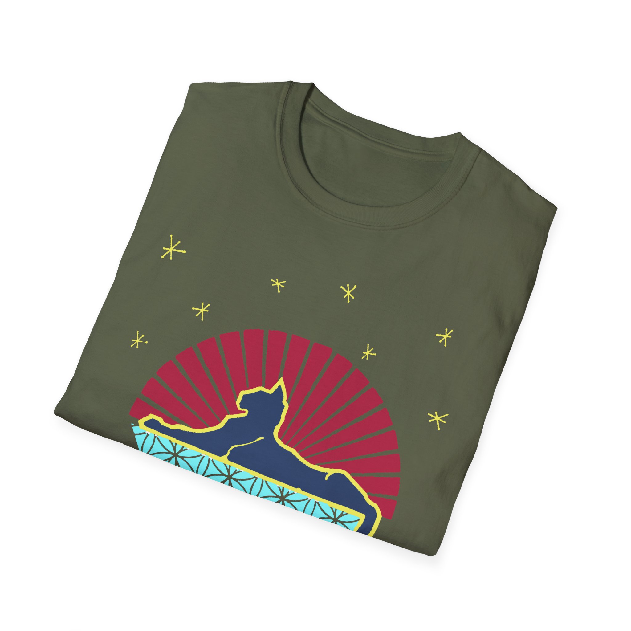 Grateful Dead Cat Under Stars Lot Shirt Unisex Softstyle T-Shirt - Image 20
