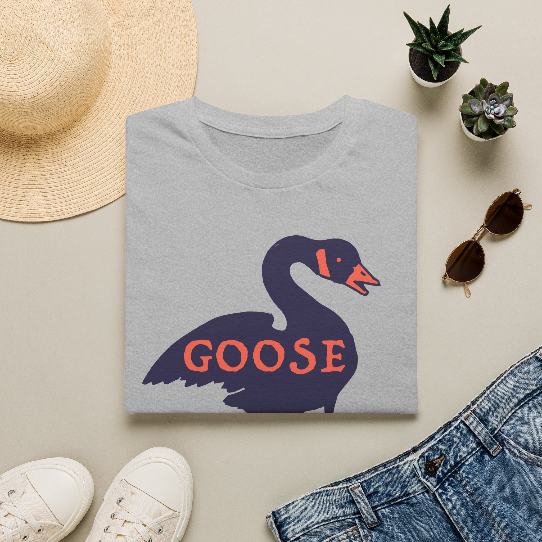 Goose Violet Orange Lot Shirt Unisex Softstyle - Image 9