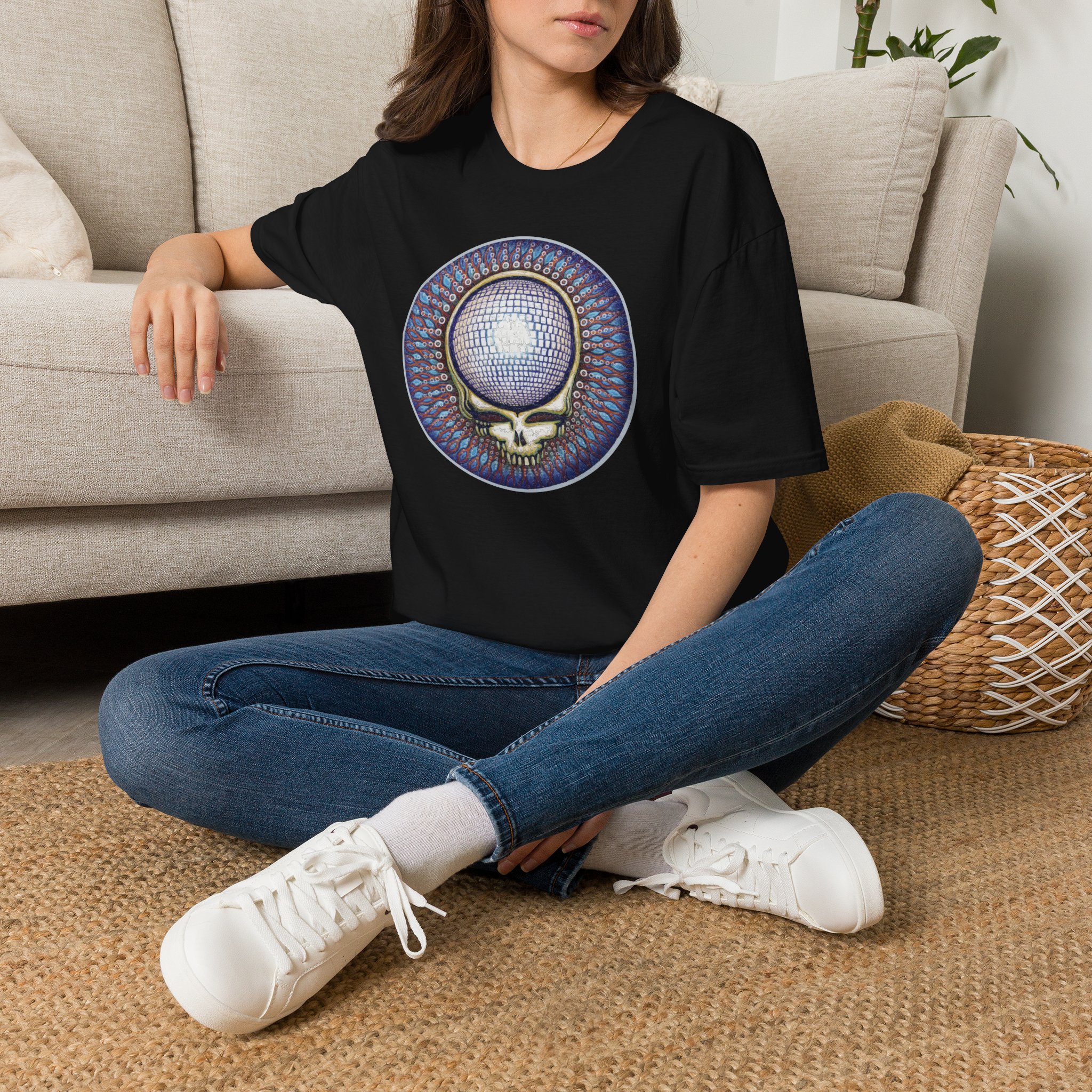 Grateful Dead Disco Ball Steal Your Face Lot Shirt Unisex Softstyle - Image 6