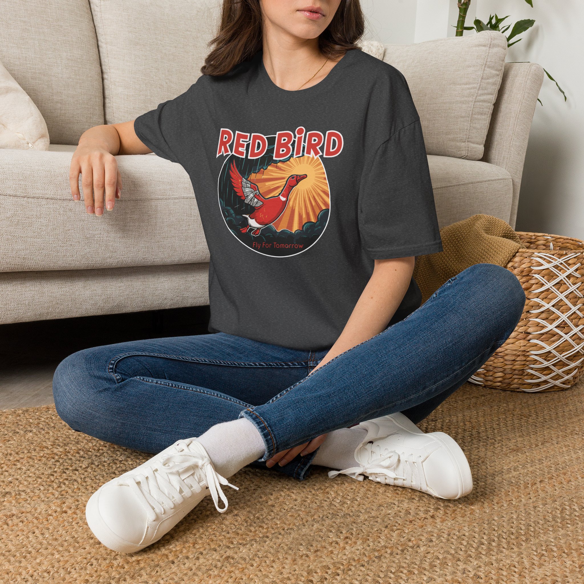 Goose Red Bird Lot Shirt Unisex Softstyle - Image 26