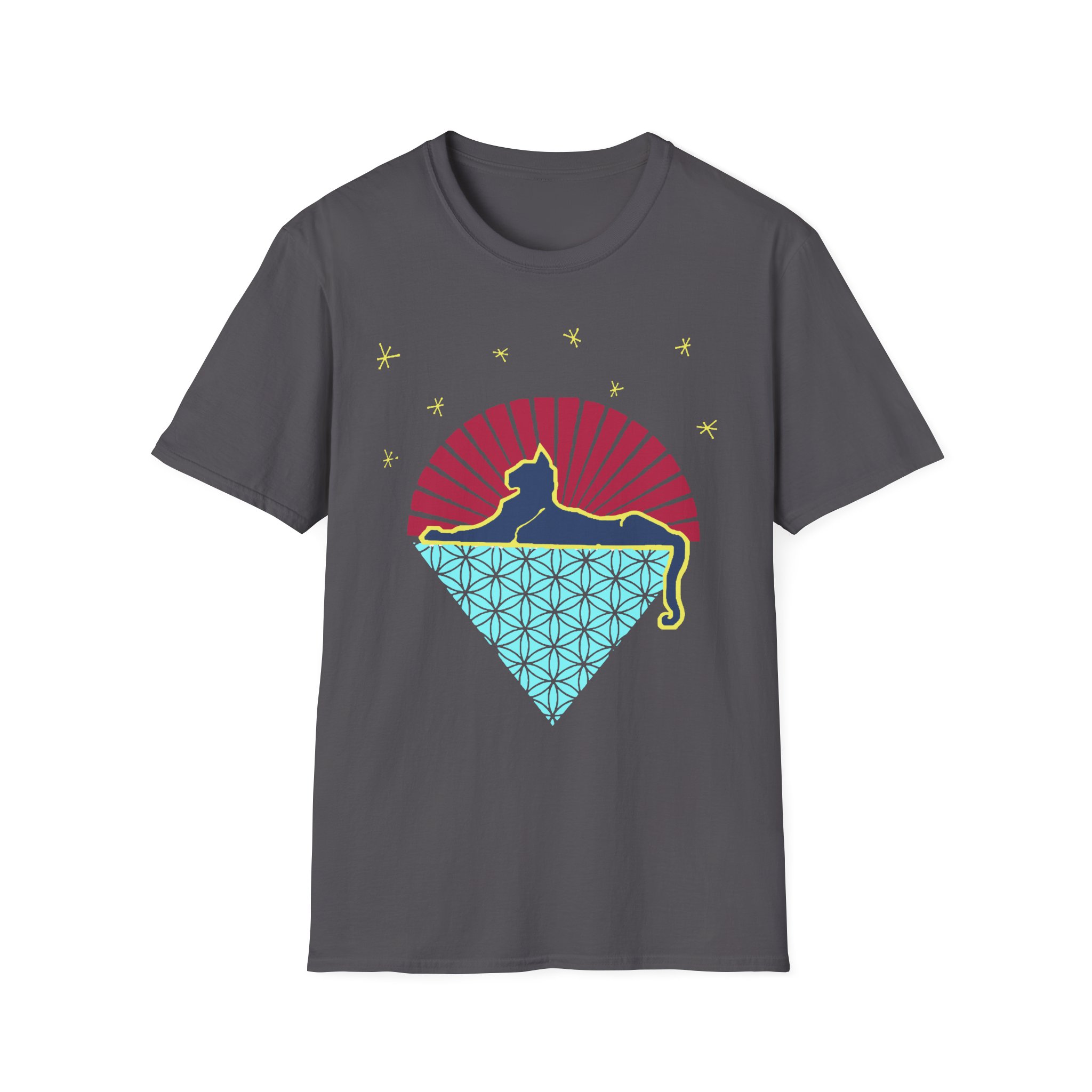Grateful Dead Cat Under Stars Lot Shirt Unisex Softstyle T-Shirt - Image 25