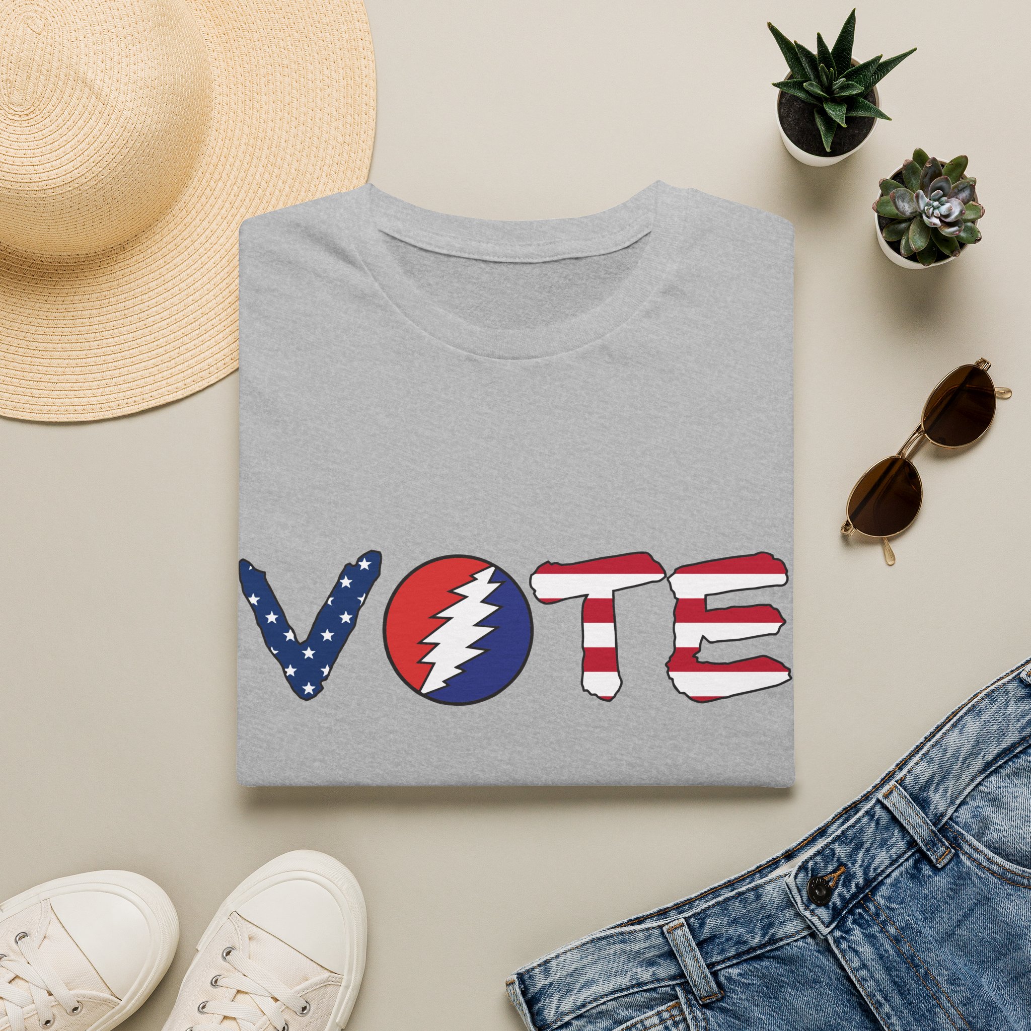 Grateful Dead Vote Lot Shirt Flag Unisex Softstyle - Image 9