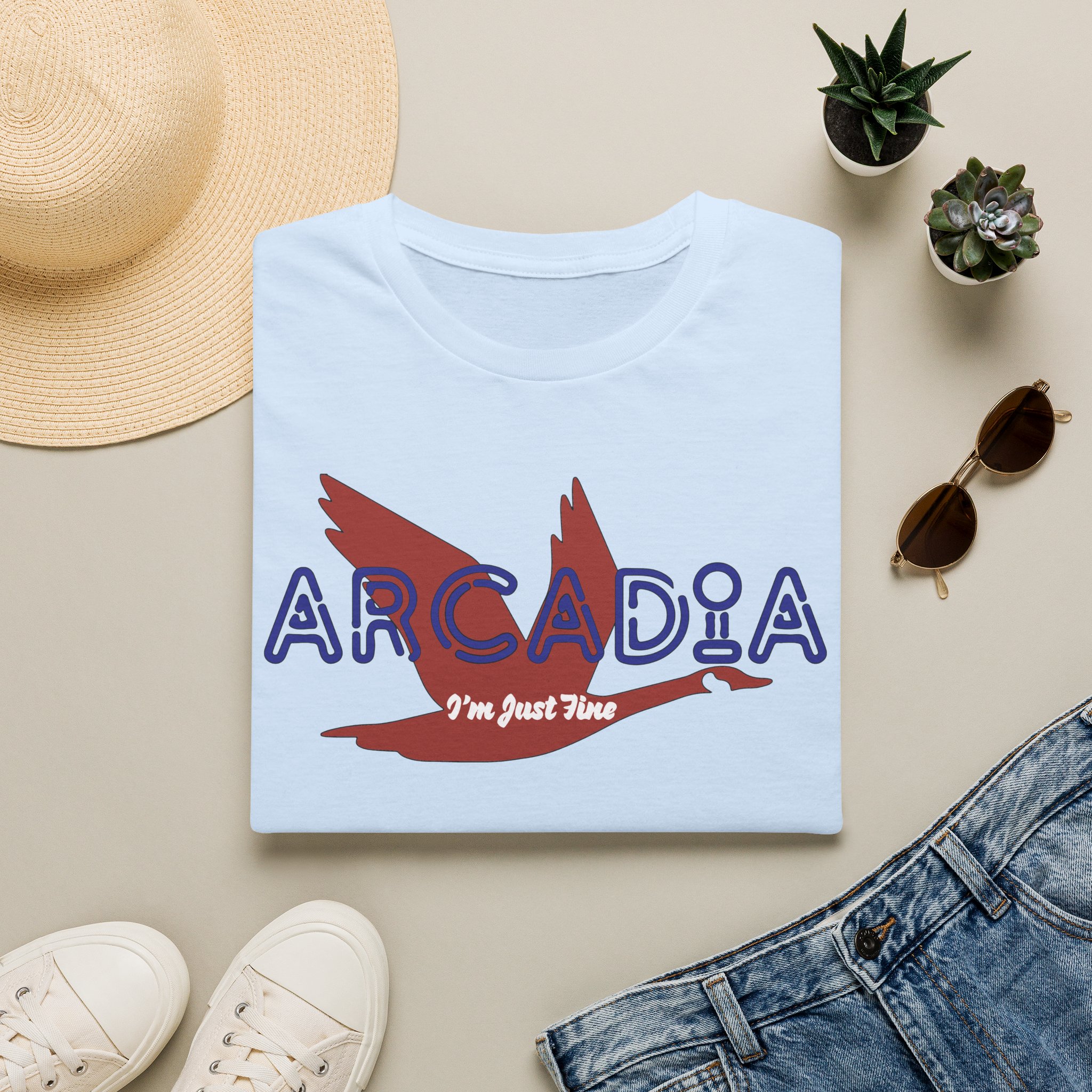Goose Arcadia I'm Just Fine Lot Shirt Unisex Softstyle - Image 21