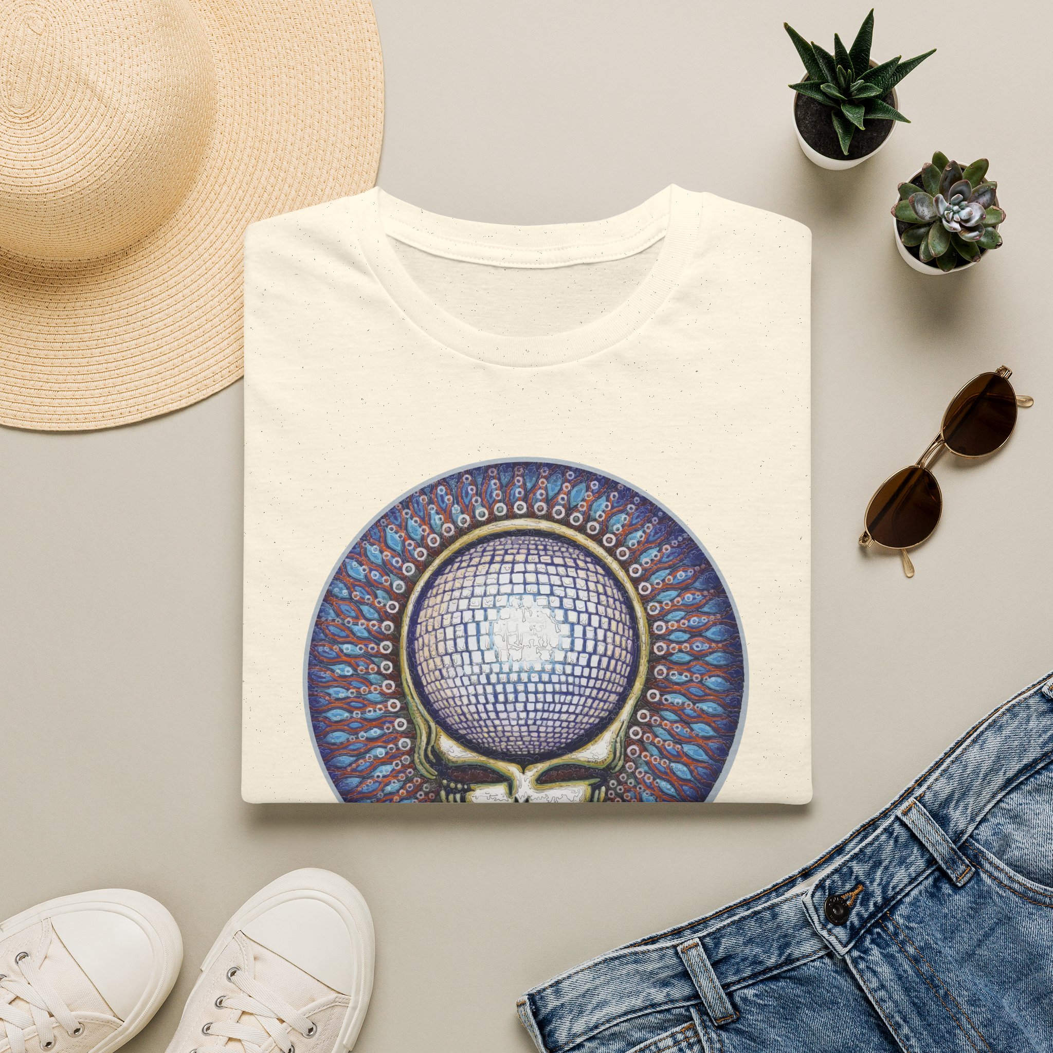 Grateful Dead Disco Ball Steal Your Face Lot Shirt Unisex Softstyle - Image 13