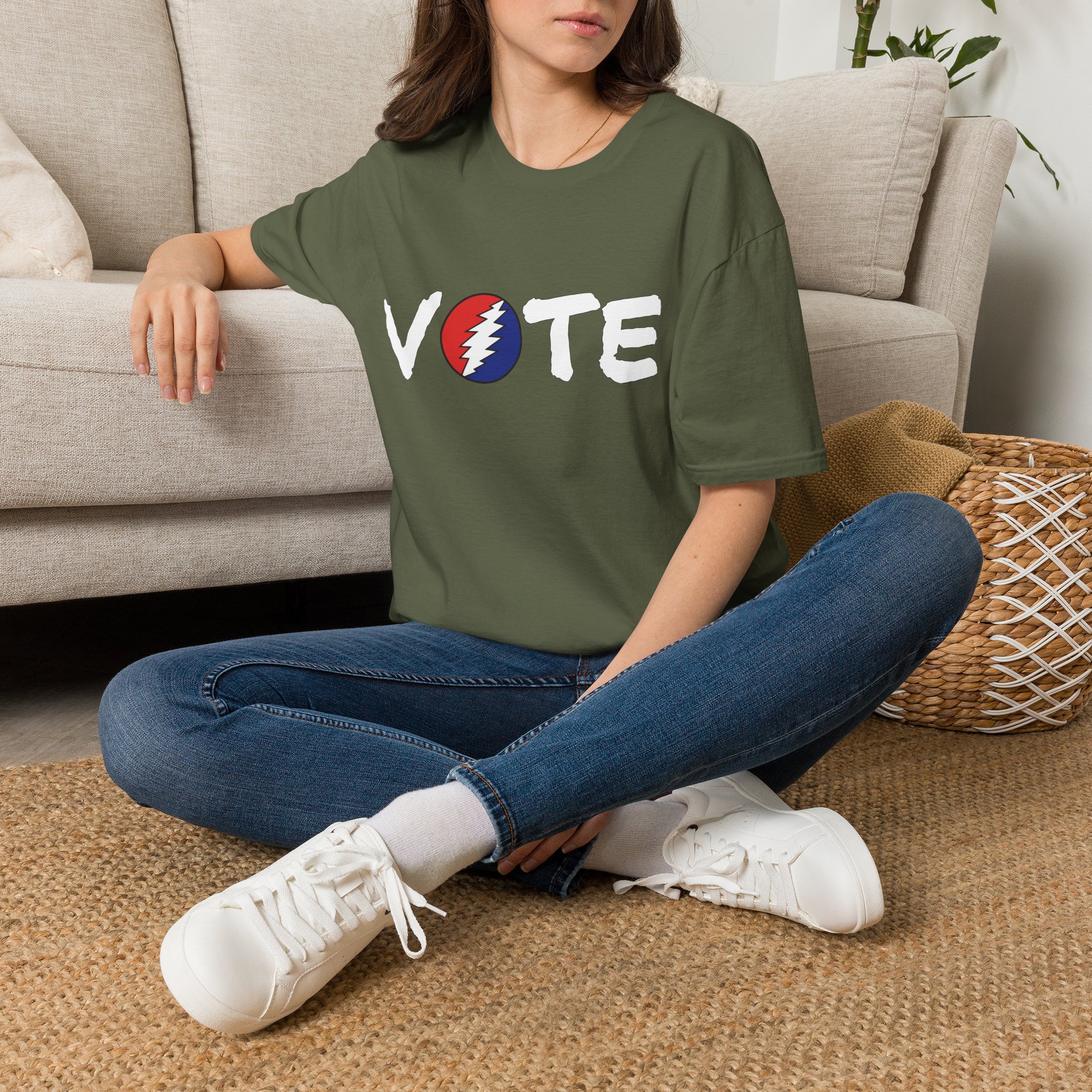 Grateful Dead Vote Lot Shirt White Unisex Softstyle - Image 22