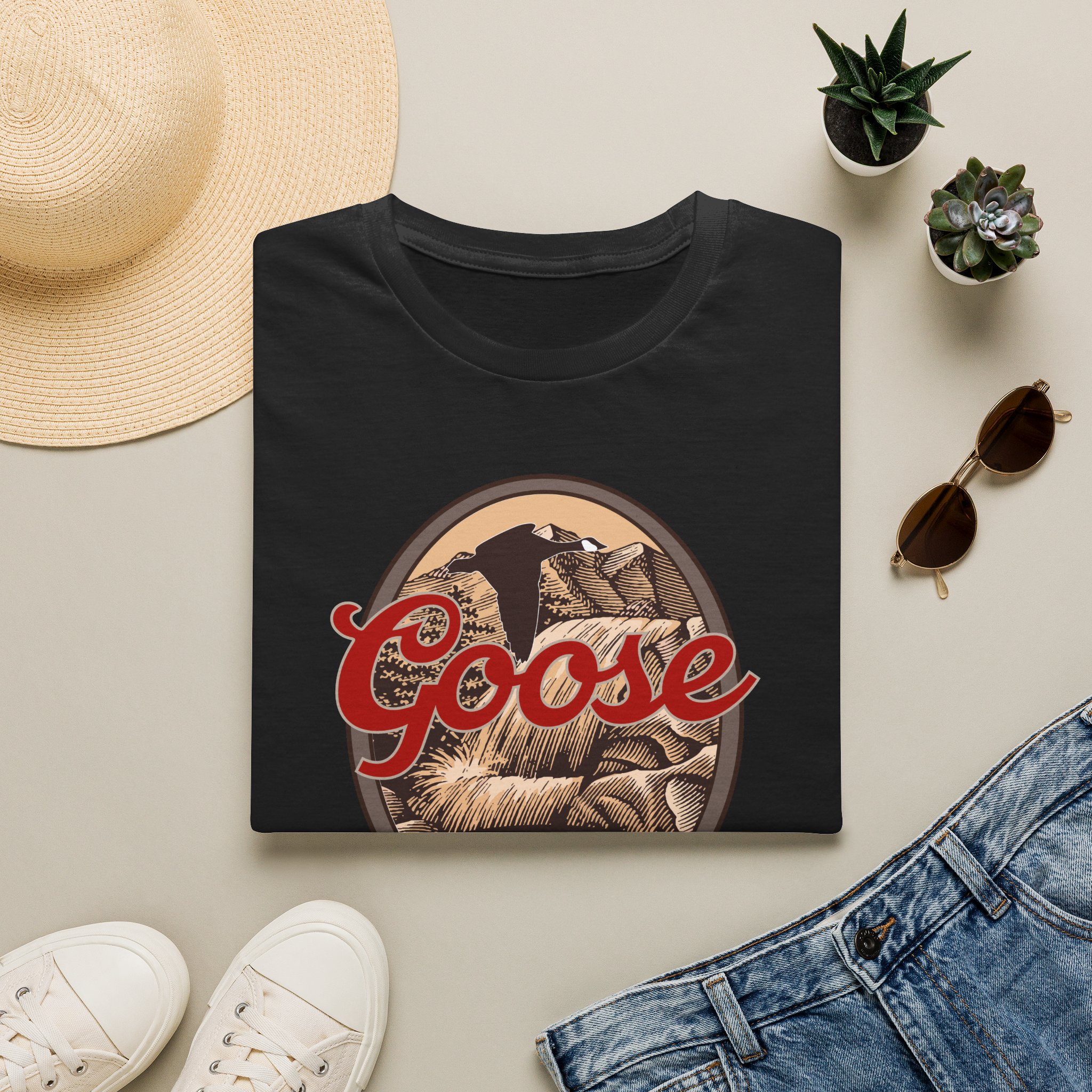 Goose Waterfall Banner Lot Shirt Unisex Softstyle - Image 5