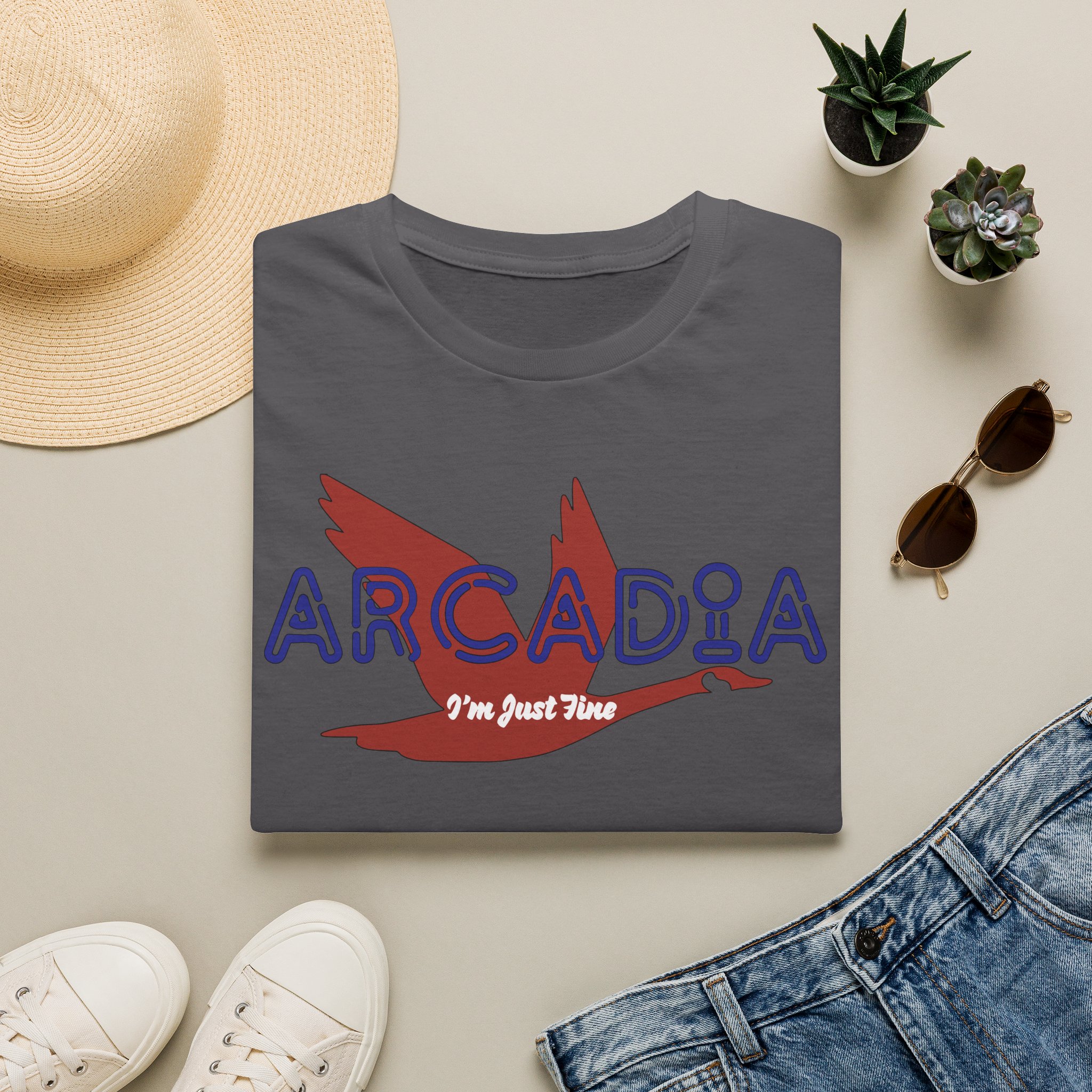 Goose Arcadia I'm Just Fine Lot Shirt Unisex Softstyle - Image 29