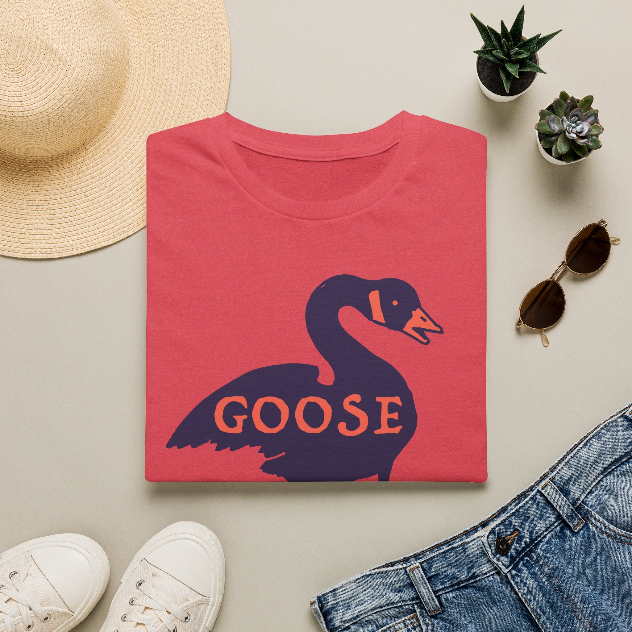 Goose Violet Orange Lot Shirt Unisex Softstyle - Image 57