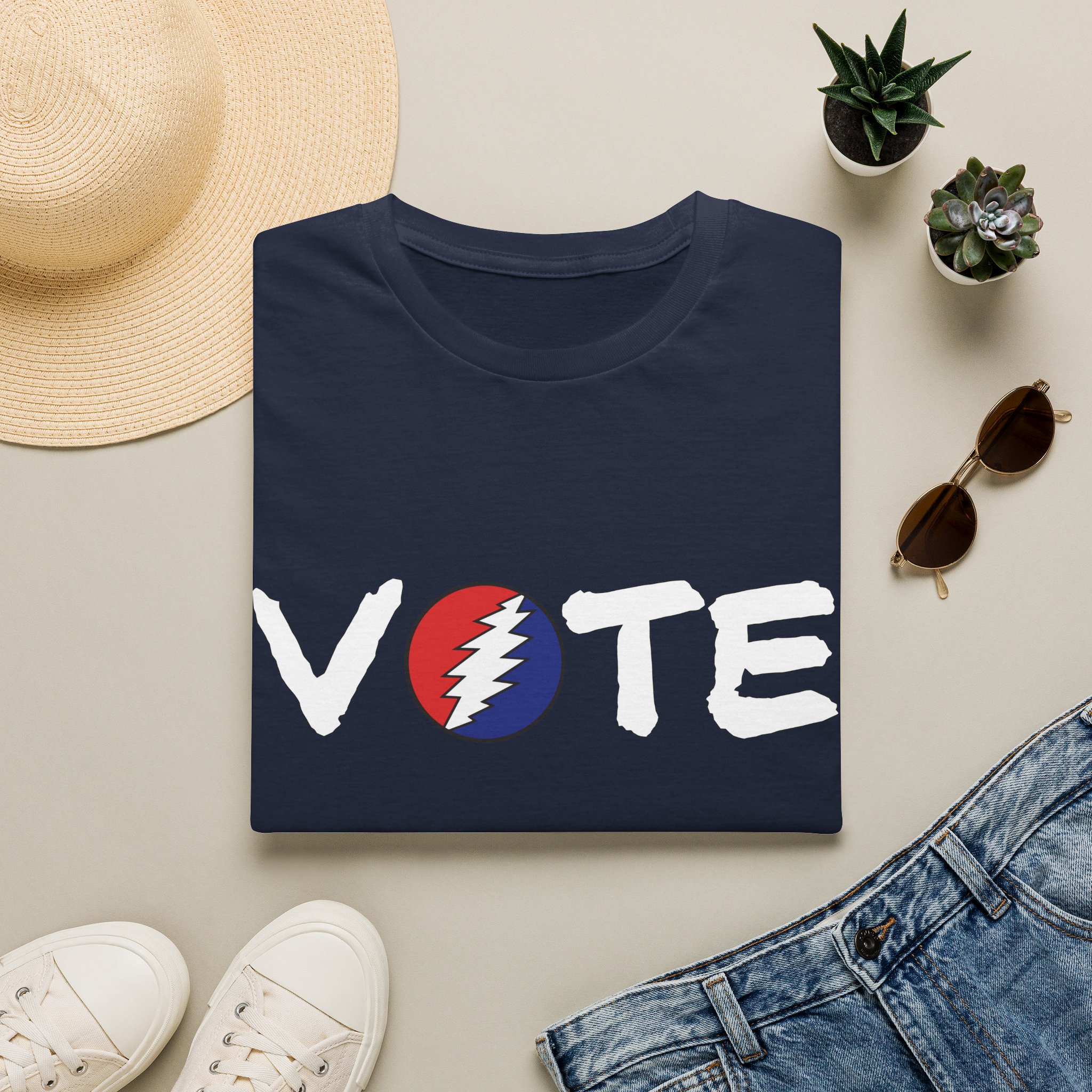 Grateful Dead Vote Lot Shirt White Unisex Softstyle - Image 53