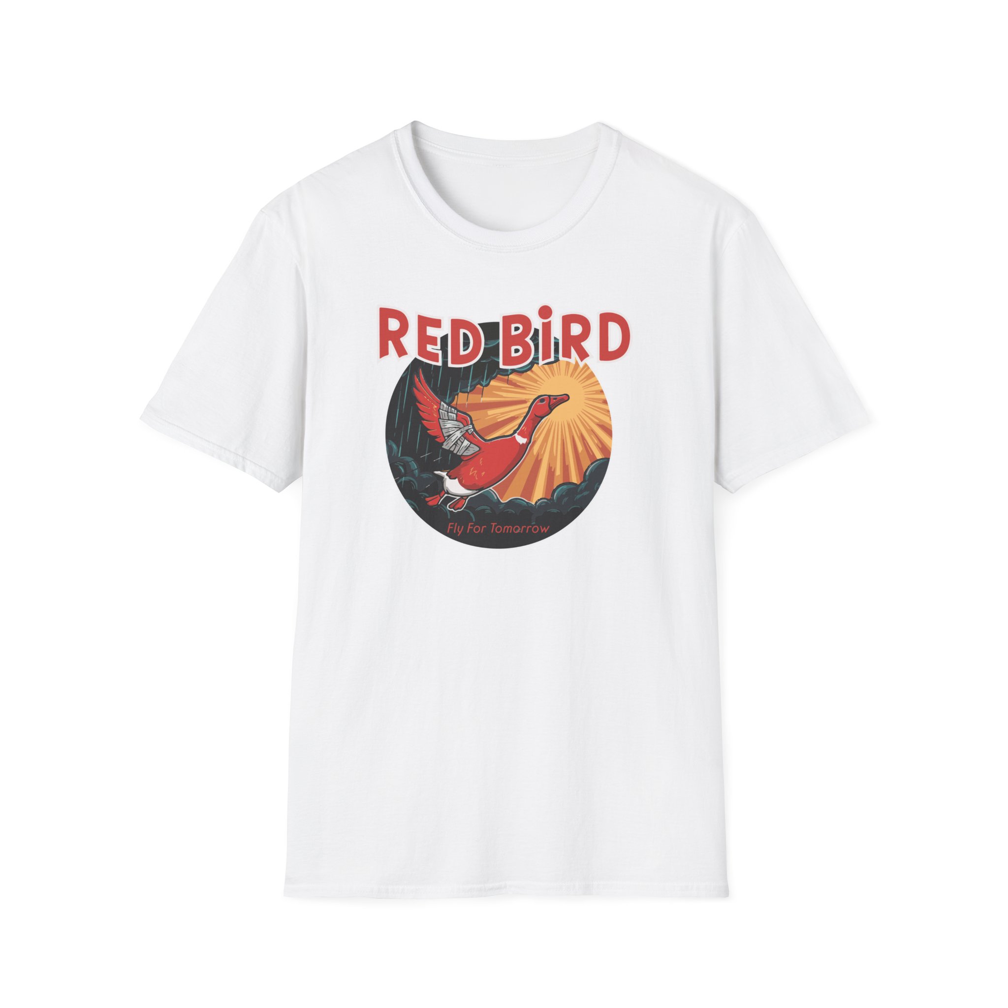 Goose Red Bird Lot Shirt Unisex Softstyle - Image 3