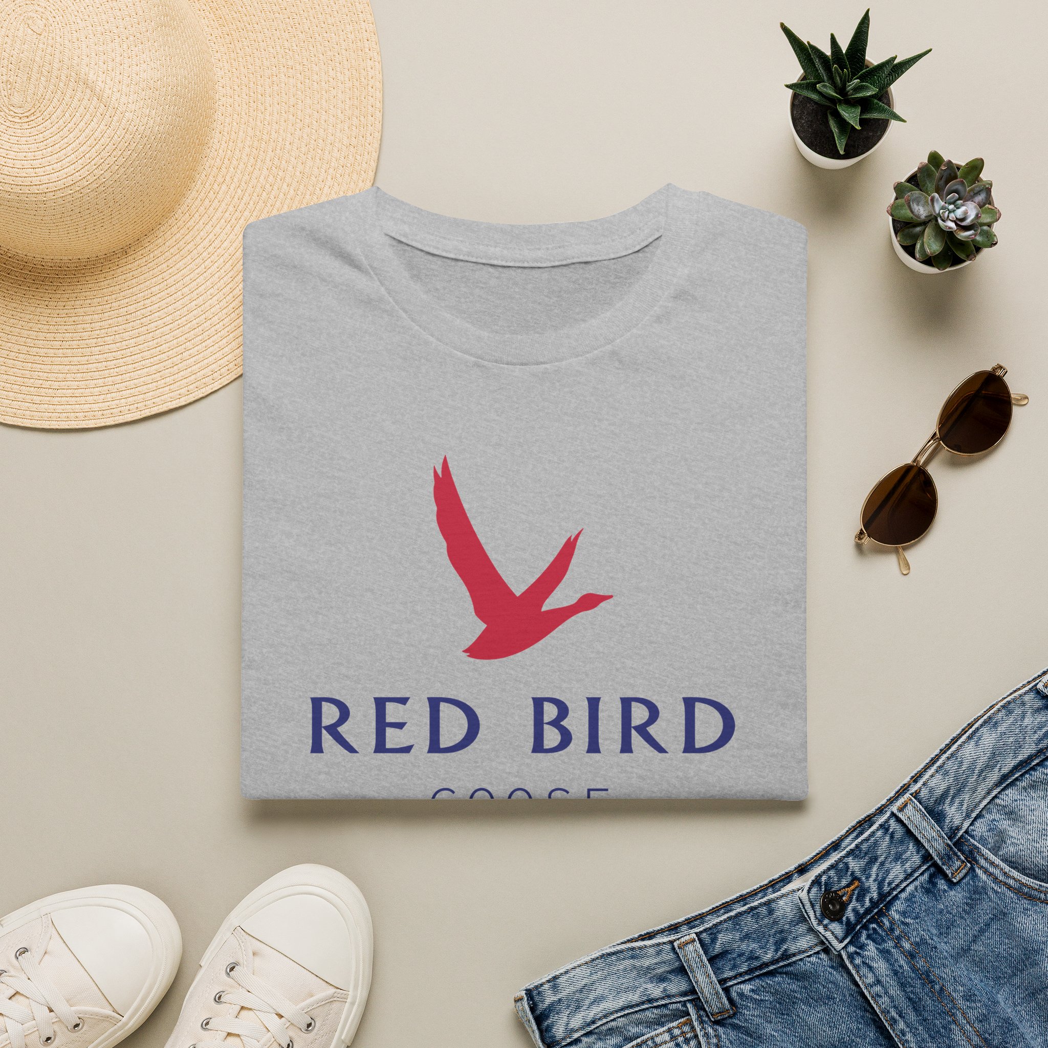 Goose Red Bird Grey Goose Lot Shirt Unisex Softstyle - Image 5