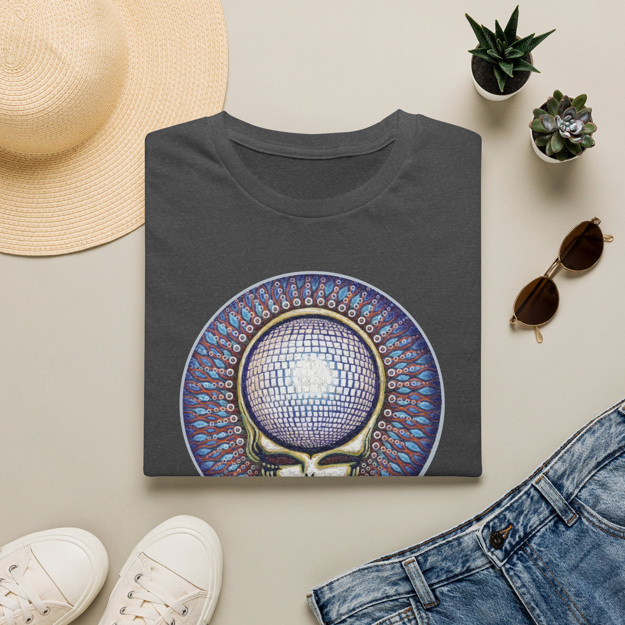 Grateful Dead Disco Ball Steal Your Face Lot Shirt Unisex Softstyle - Image 17