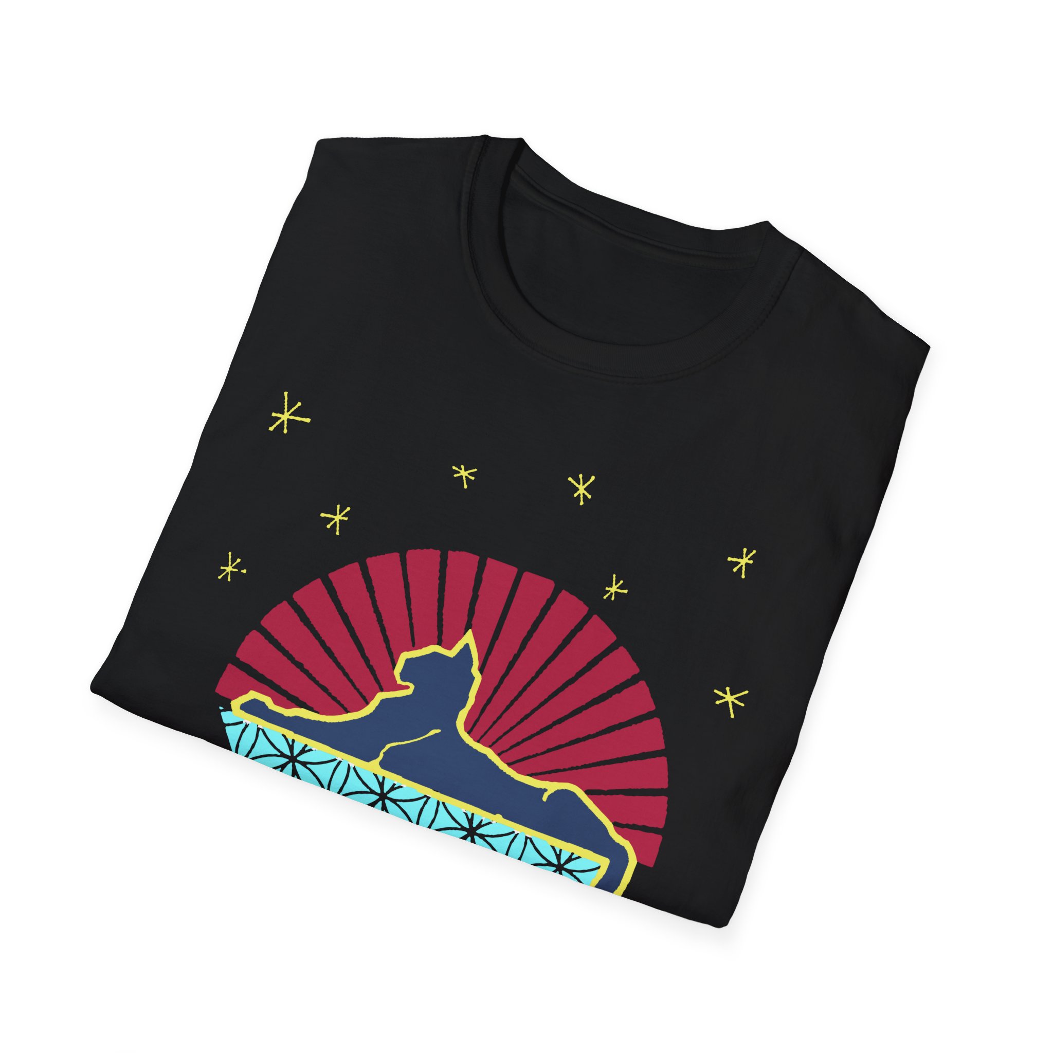 Grateful Dead Cat Under Stars Lot Shirt Unisex Softstyle T-Shirt - Image 8