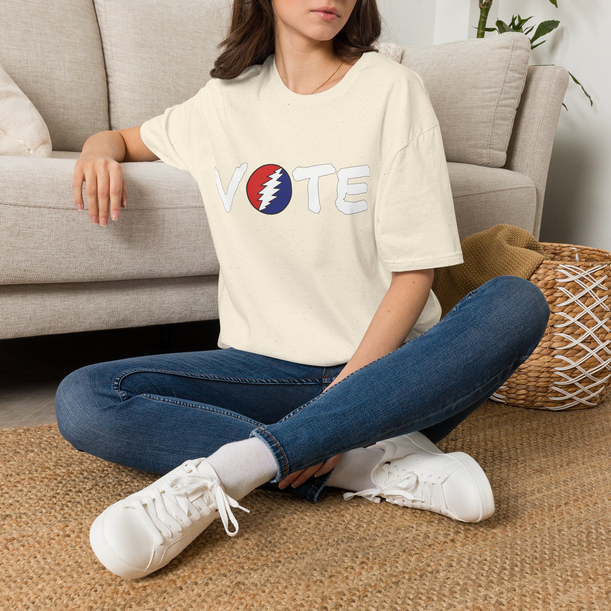 Grateful Dead Vote Lot Shirt White Unisex Softstyle - Image 14