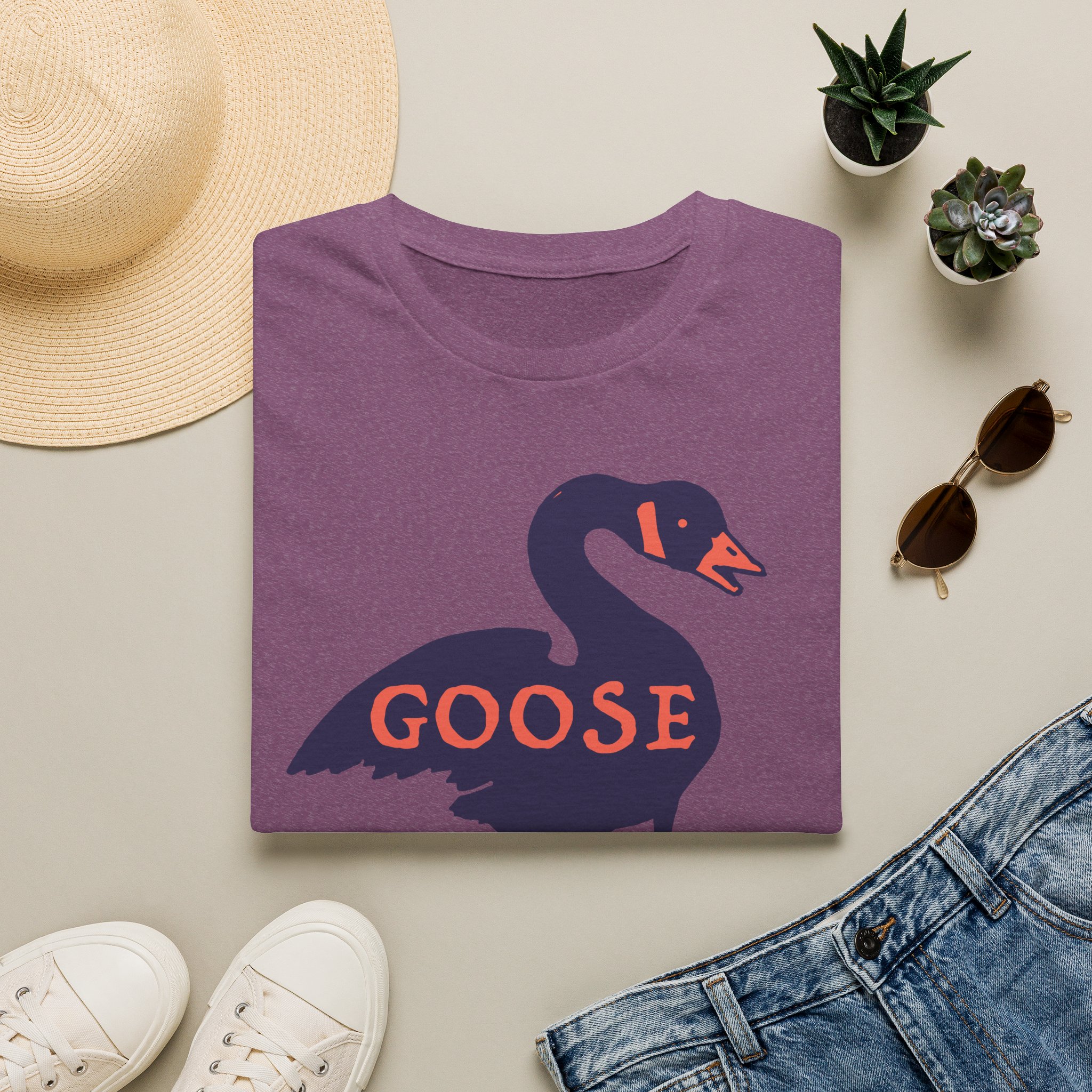 Goose Violet Orange Lot Shirt Unisex Softstyle - Image 53