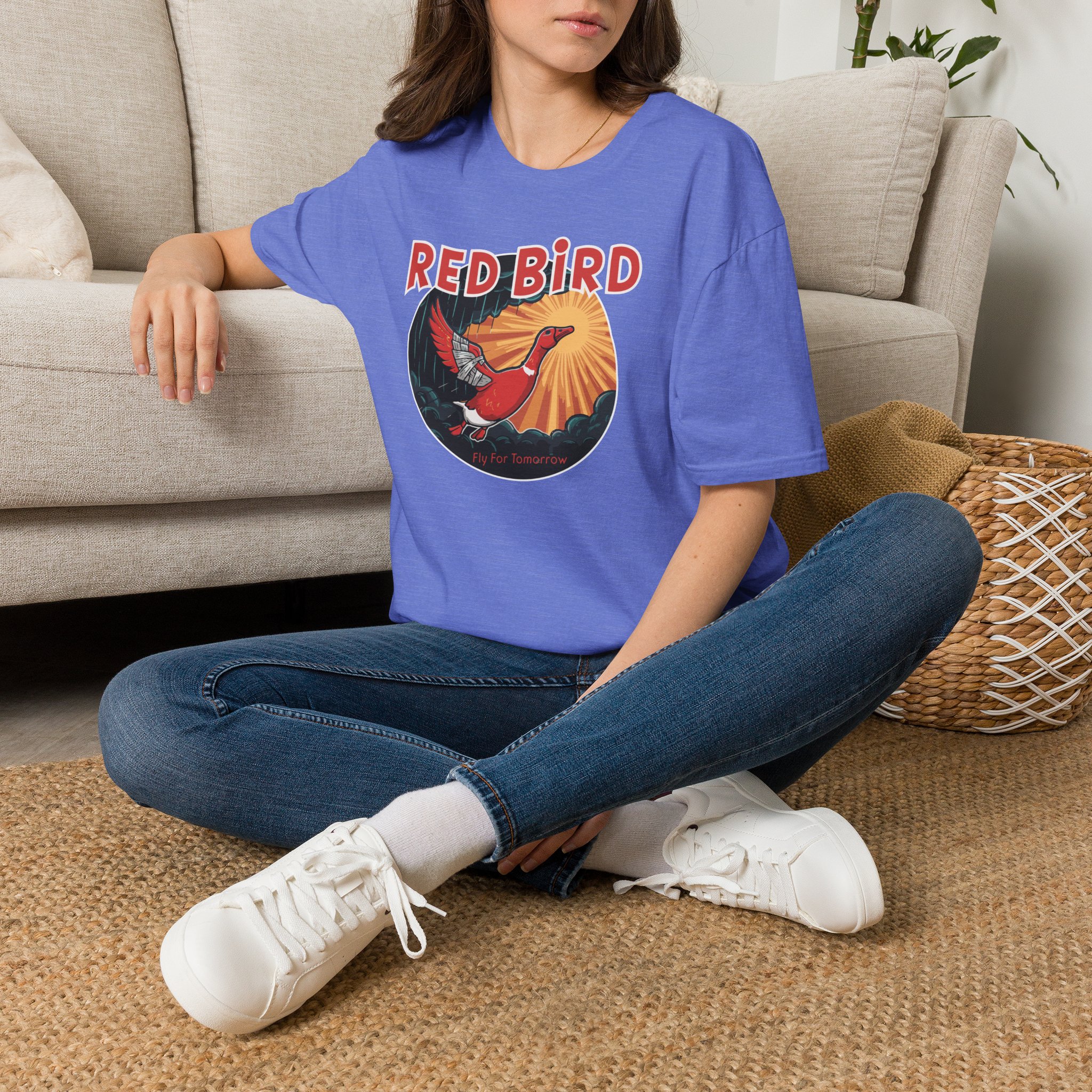 Goose Red Bird Lot Shirt Unisex Softstyle - Image 34