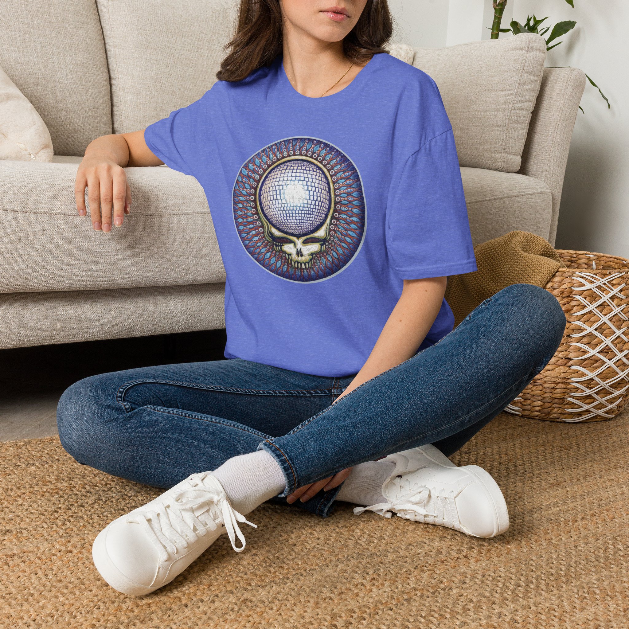 Grateful Dead Disco Ball Steal Your Face Lot Shirt Unisex Softstyle - Image 26