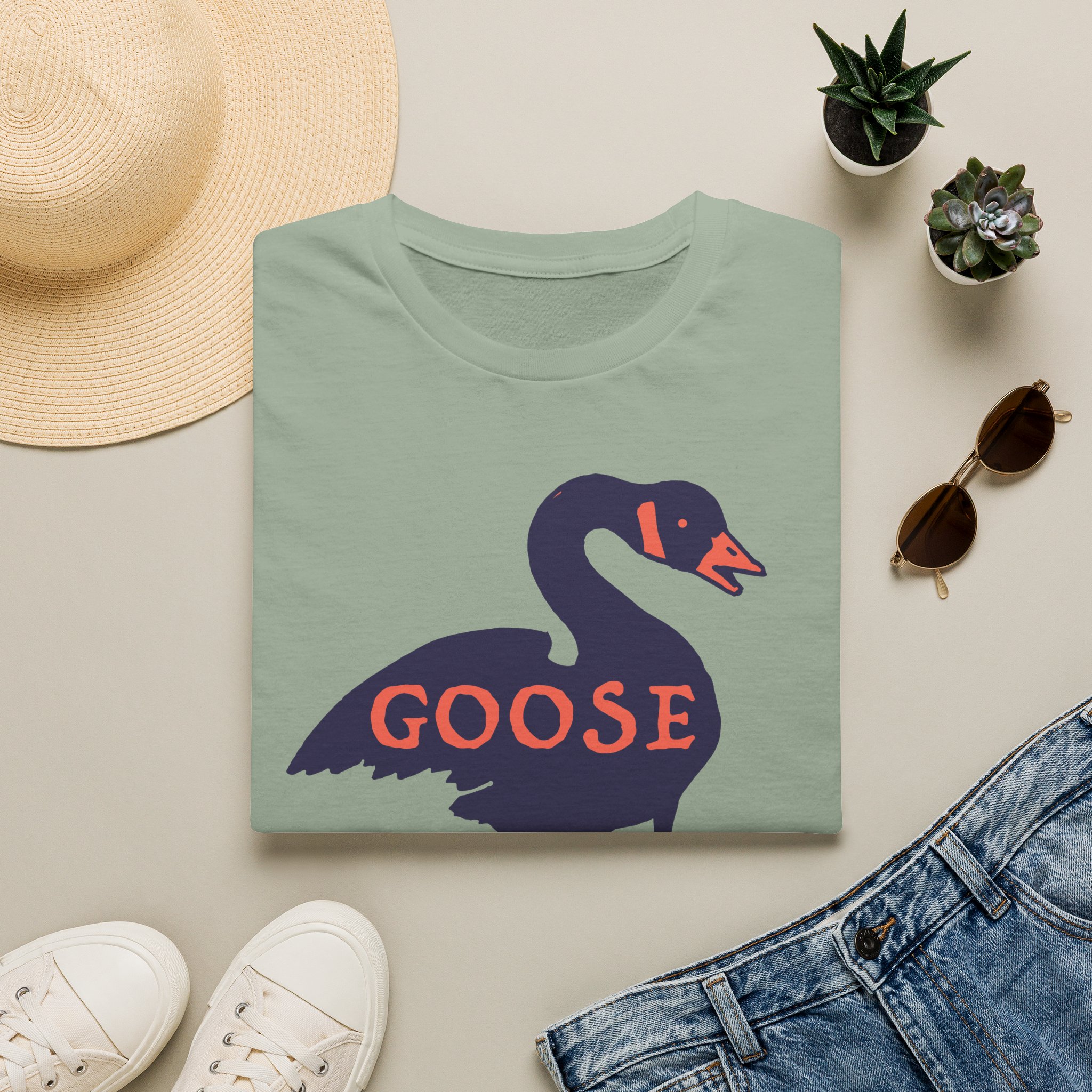 Goose Violet Orange Lot Shirt Unisex Softstyle - Image 25