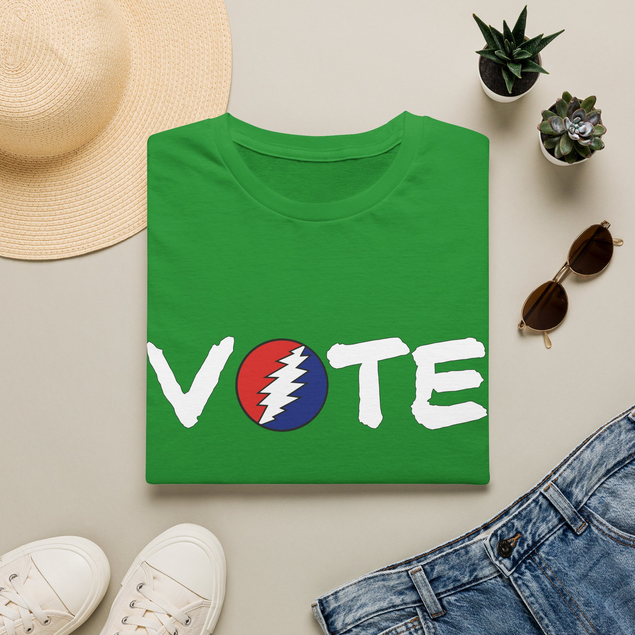 Grateful Dead Vote Lot Shirt White Unisex Softstyle - Image 29